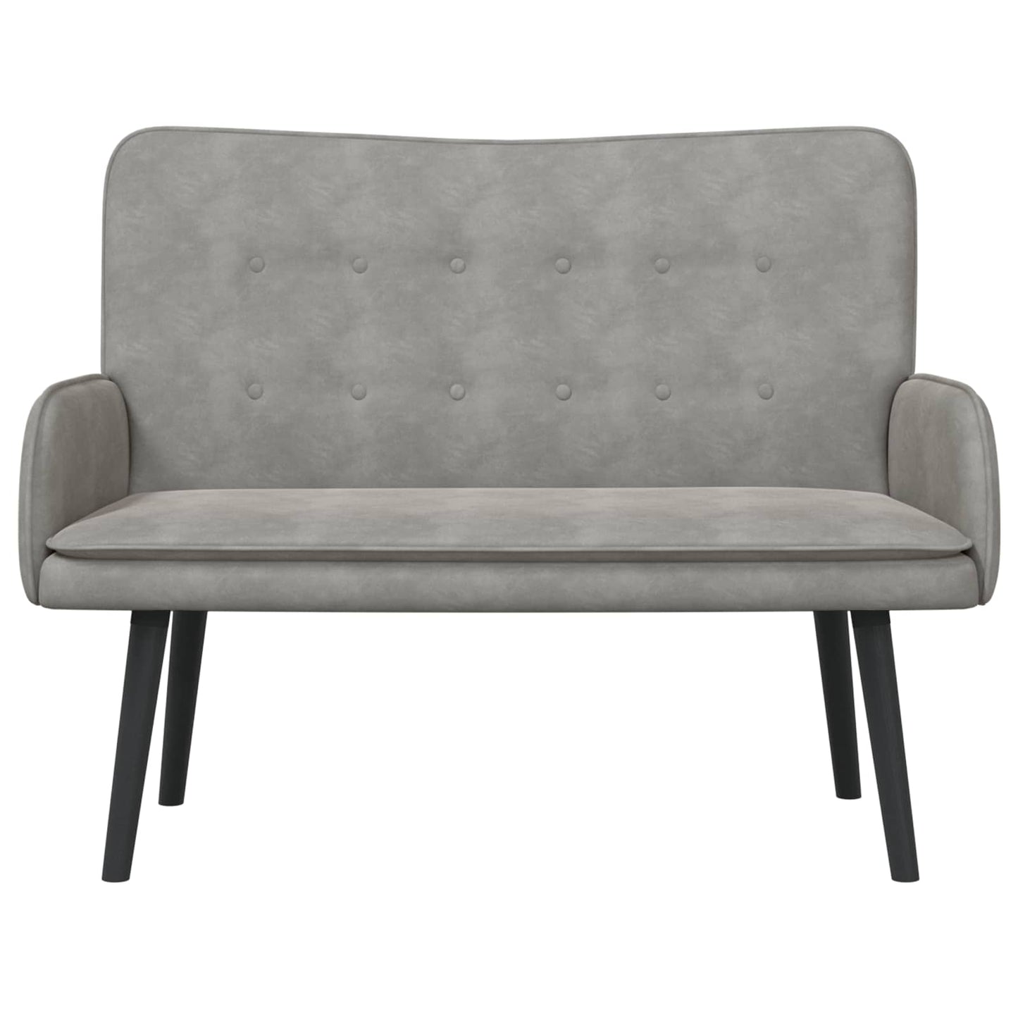 Zweisitzer Sofa Hellgrau 115 x 61 x 87 cm Samt
