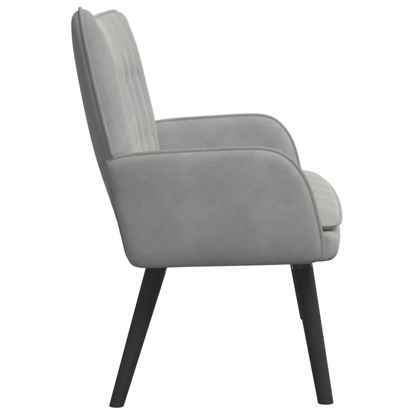 Zweisitzer Sofa Hellgrau 115 x 61 x 87 cm Samt