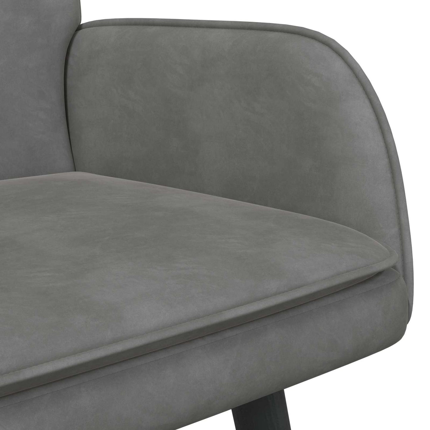 Zweisitzer Sofa Dunkelgrau 115 x 61 x 87 cm Samt