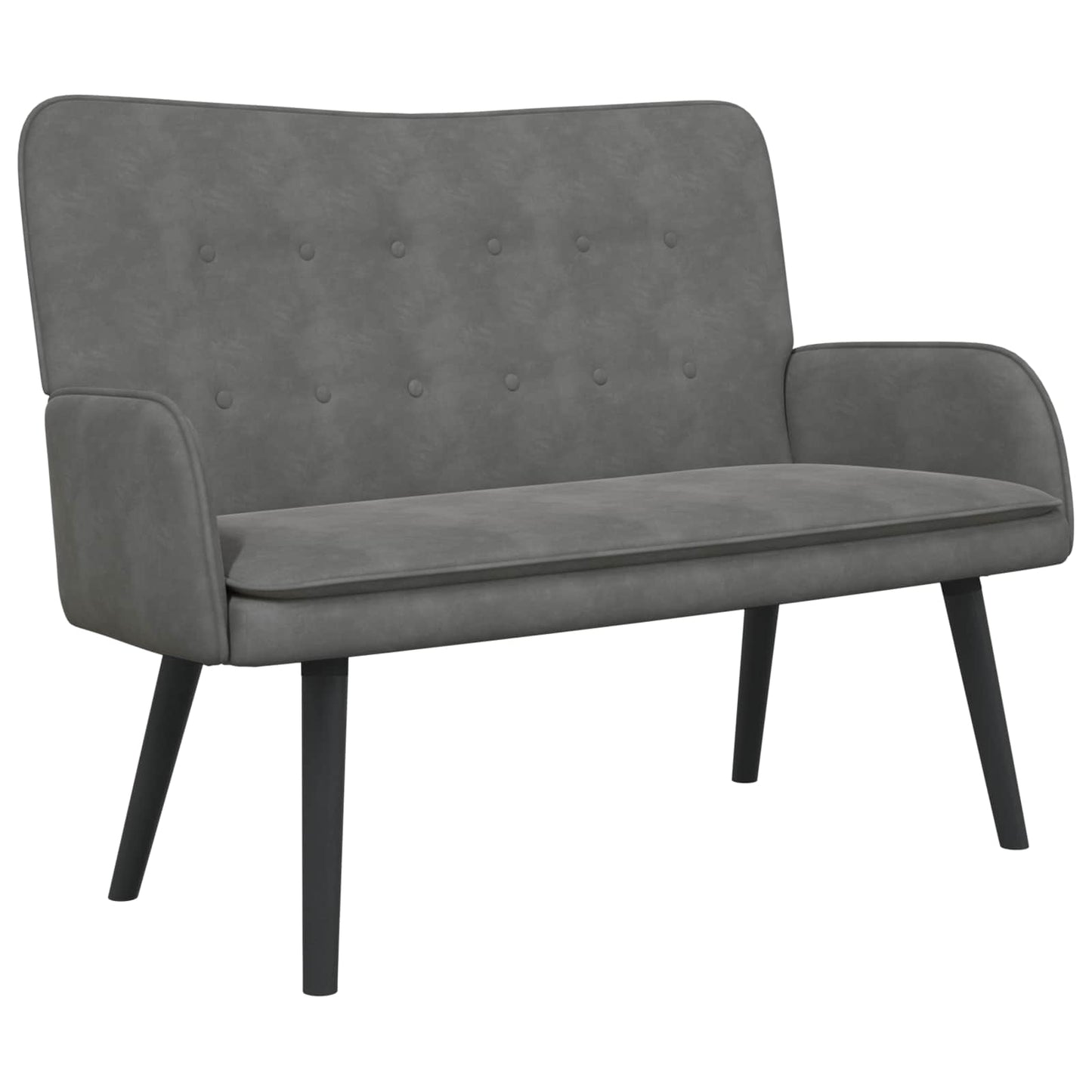 Zweisitzer Sofa Dunkelgrau 115 x 61 x 87 cm Samt