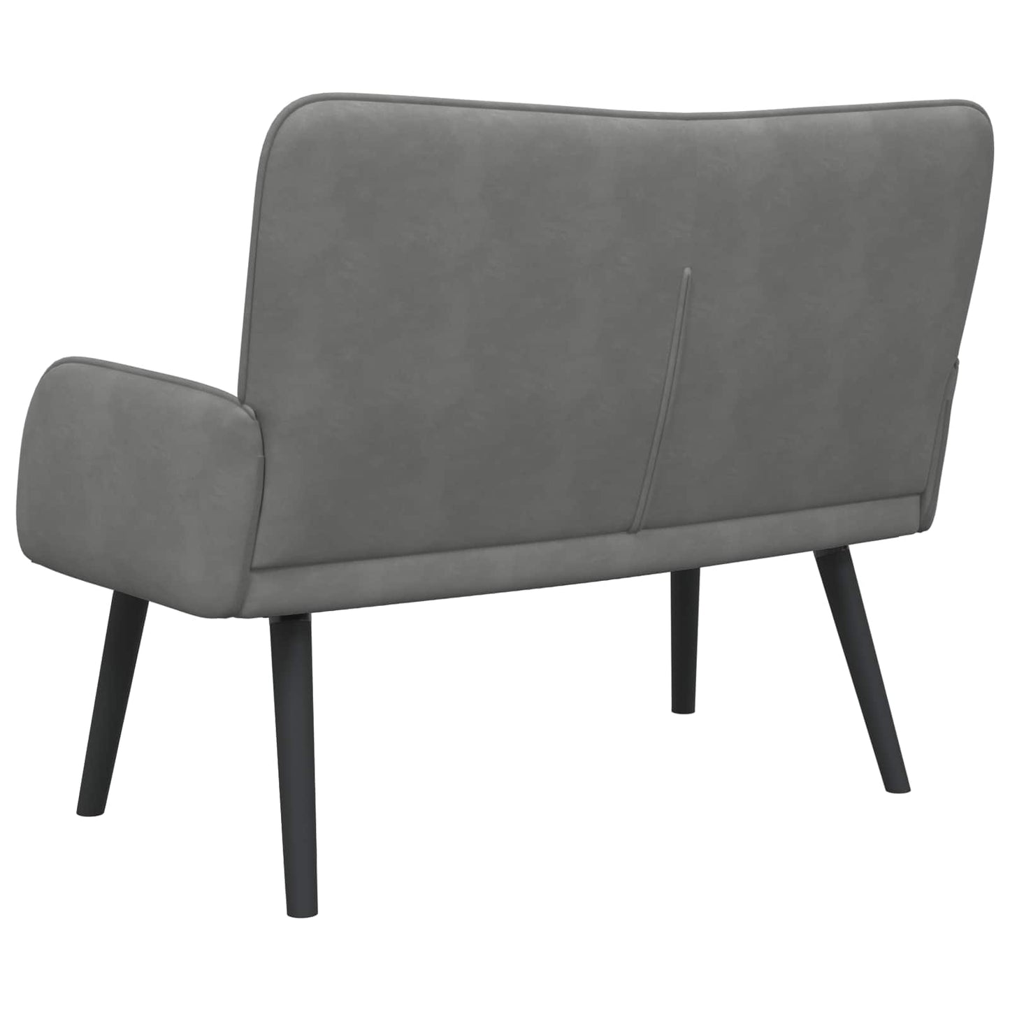 Zweisitzer Sofa Dunkelgrau 115 x 61 x 87 cm Samt