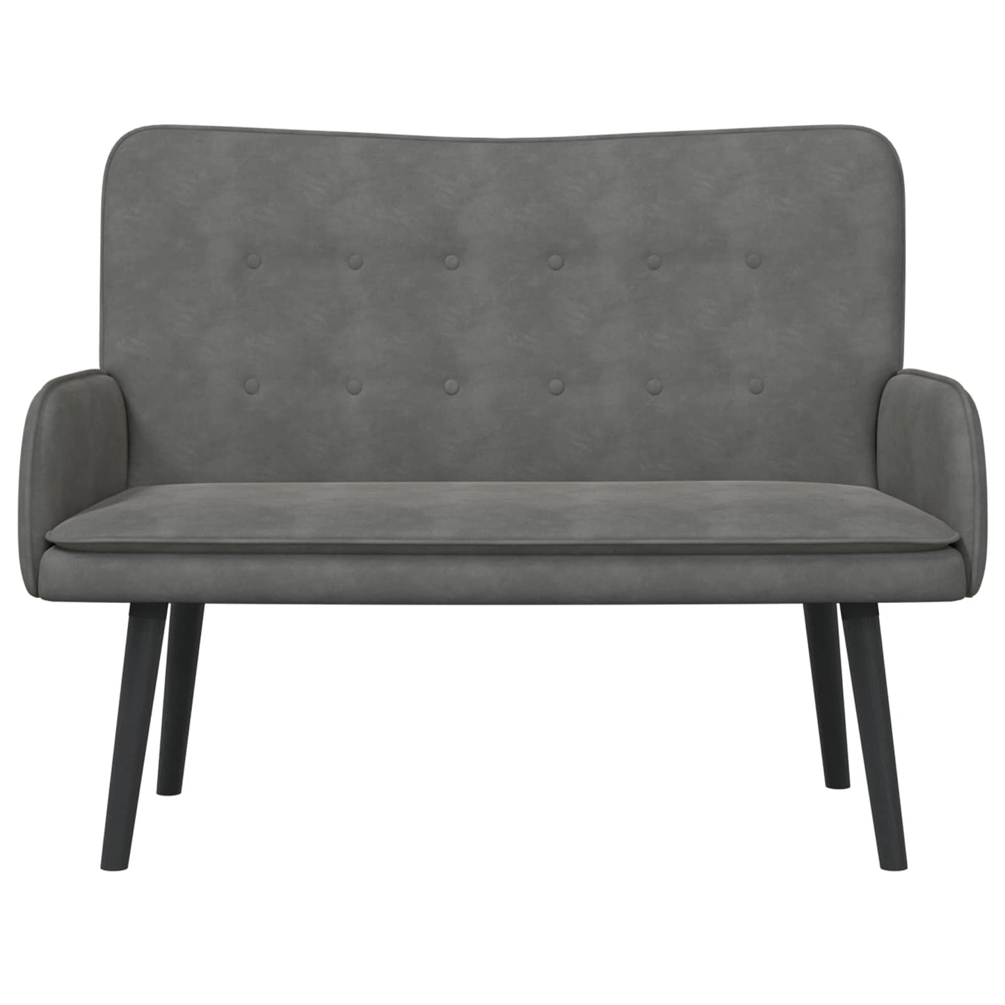 Zweisitzer Sofa Dunkelgrau 115 x 61 x 87 cm Samt