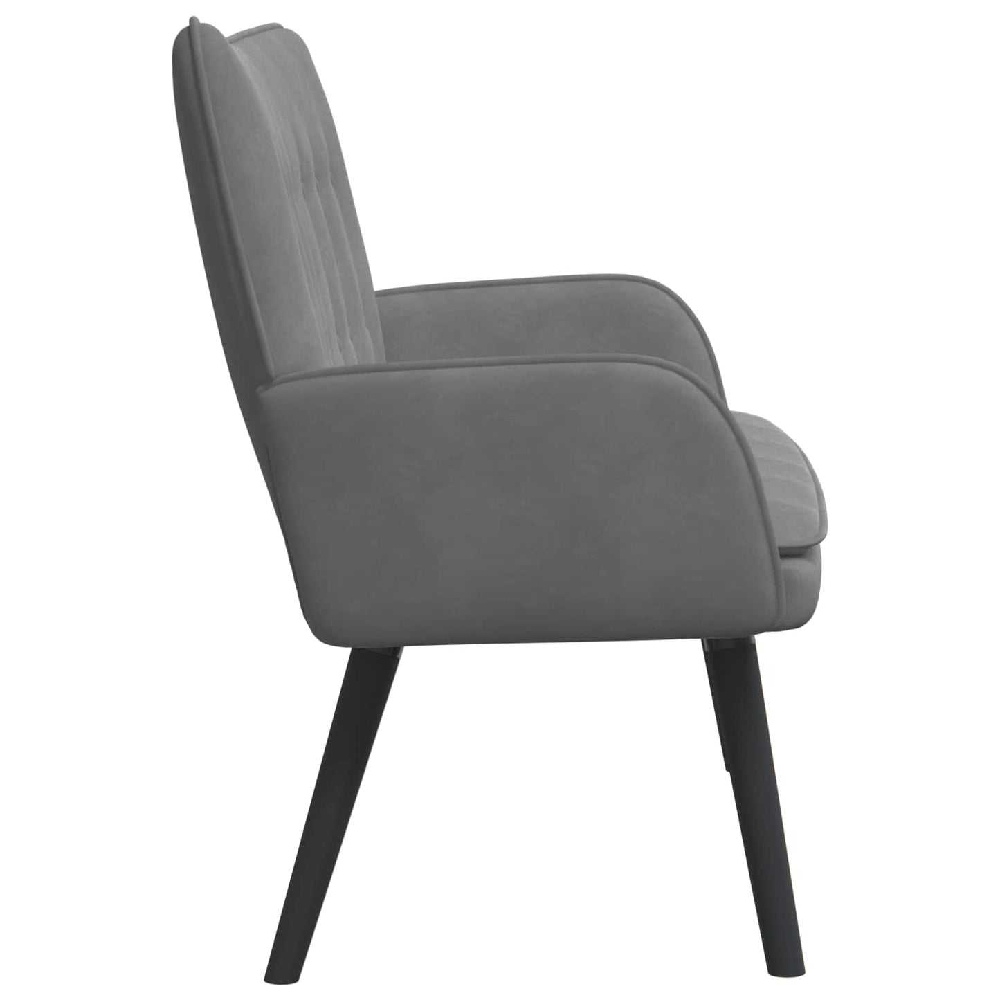 Zweisitzer Sofa Dunkelgrau 115 x 61 x 87 cm Samt