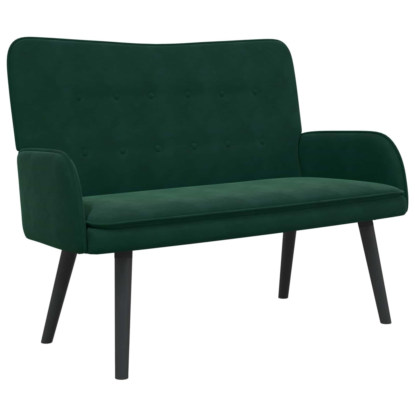 Zweisitzer Sofa Dunkelgrün 115 x 61 x 87 cm Samt