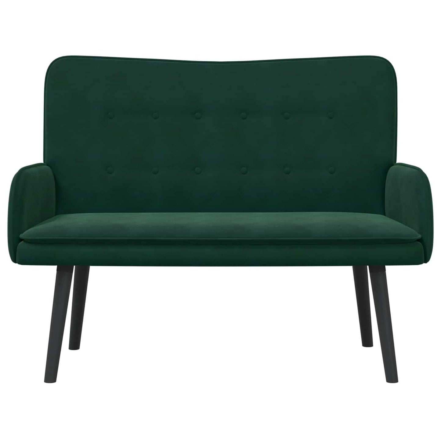 Zweisitzer Sofa Dunkelgrün 115 x 61 x 87 cm Samt