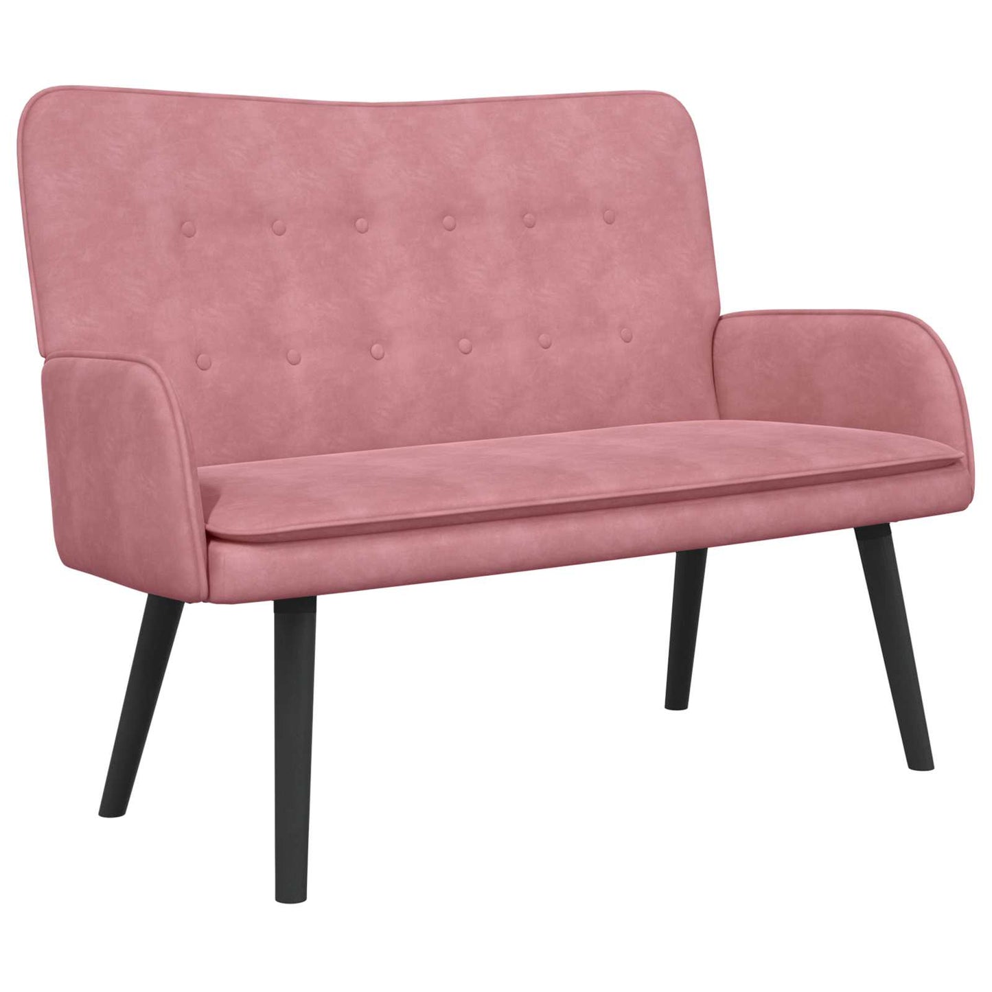 Zweisitzer Sofa Rosa 115 x 61 x 87 cm Samt
