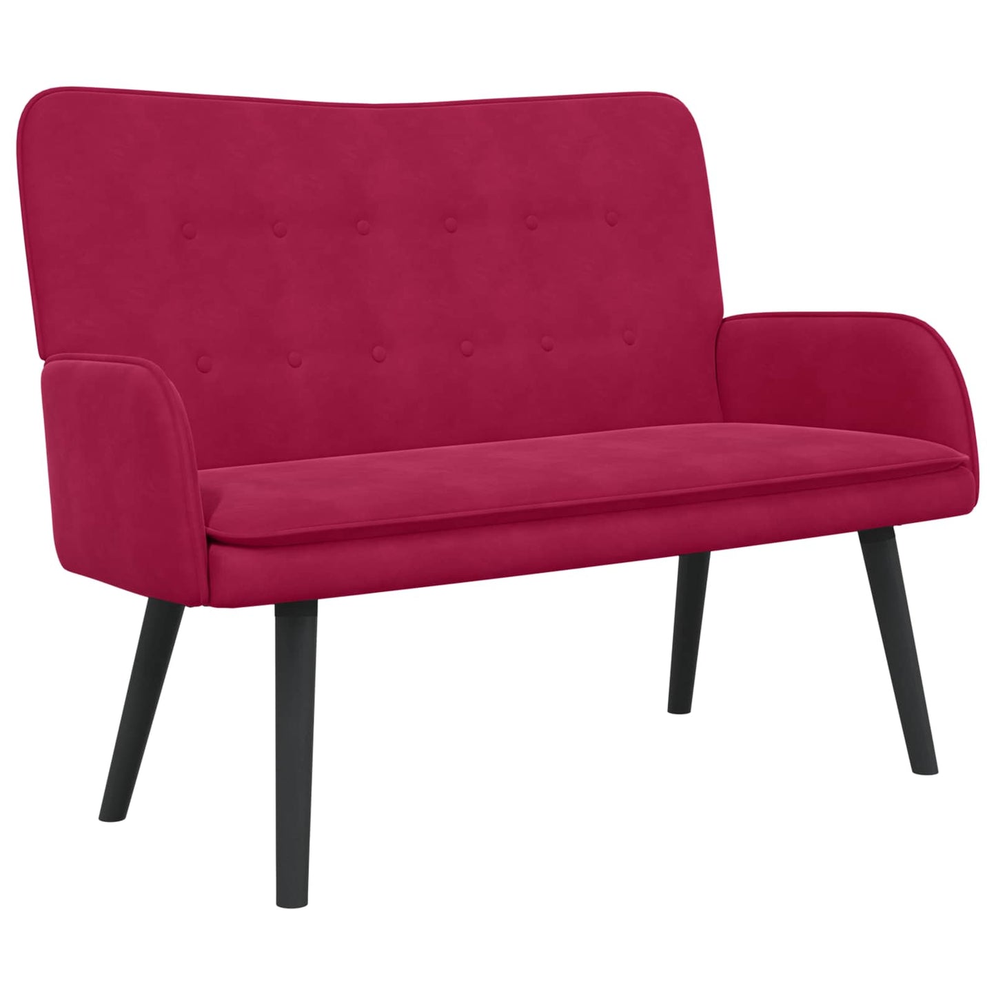 Zweisitzer Sofa Weinrot 115 x 61 x 87 cm Samt