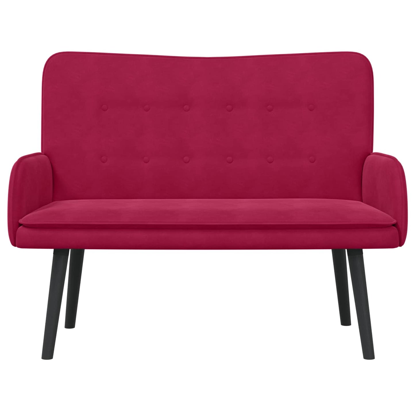 Zweisitzer Sofa Weinrot 115 x 61 x 87 cm Samt