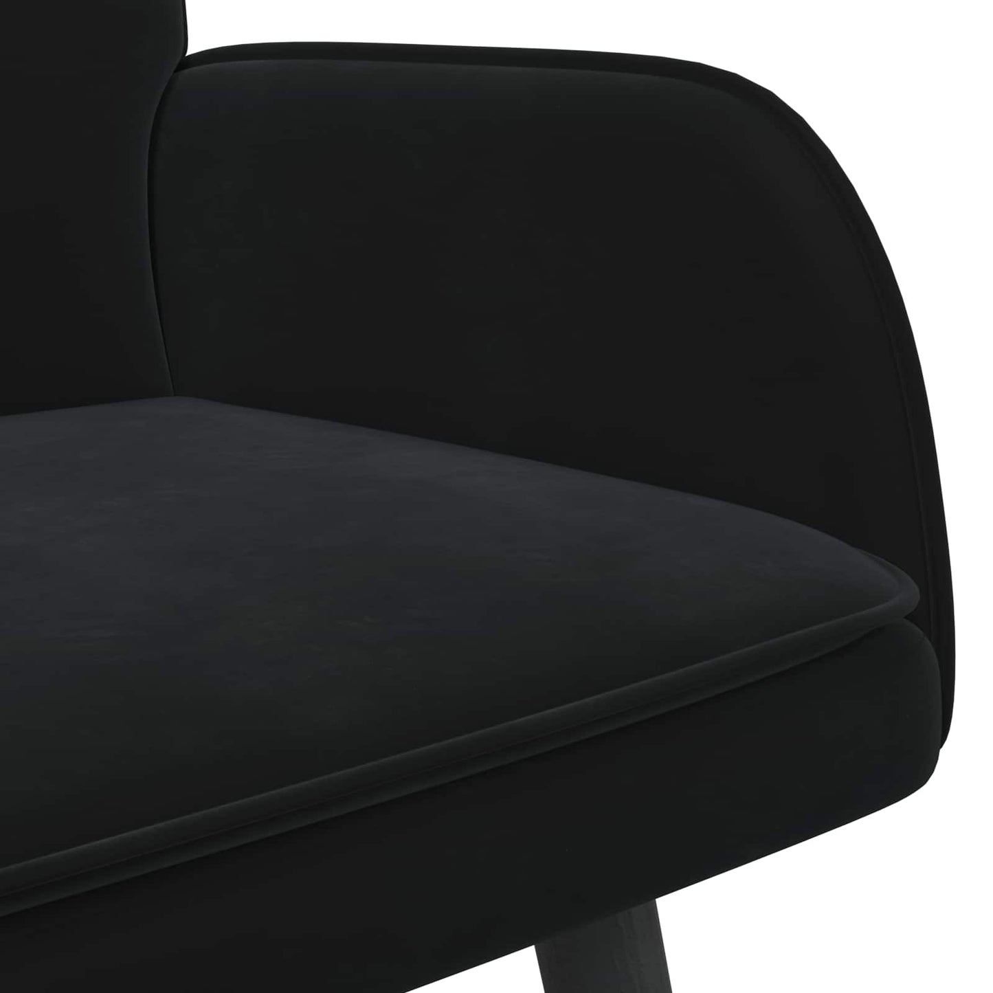 Zweisitzer Sofa Schwarz 115 x 61 x 87 cm Samt