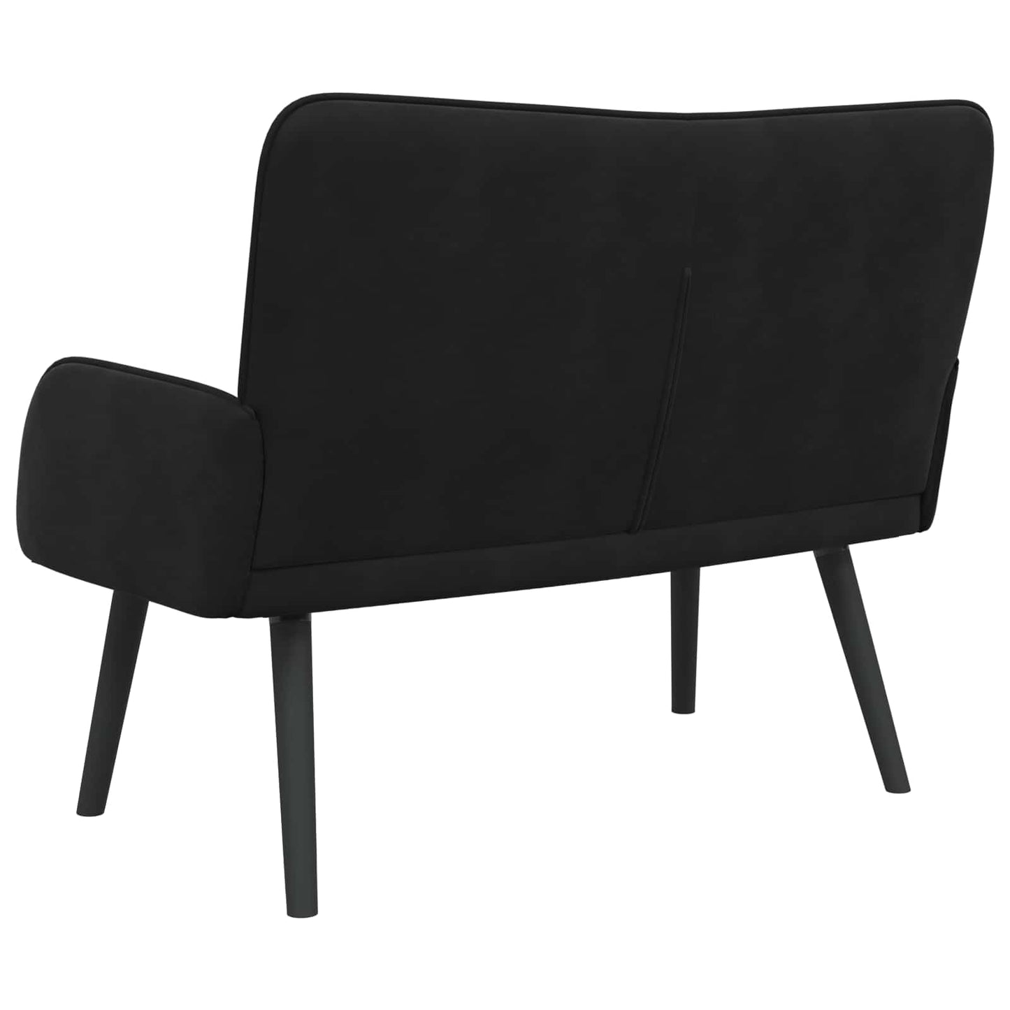 Zweisitzer Sofa Schwarz 115 x 61 x 87 cm Samt