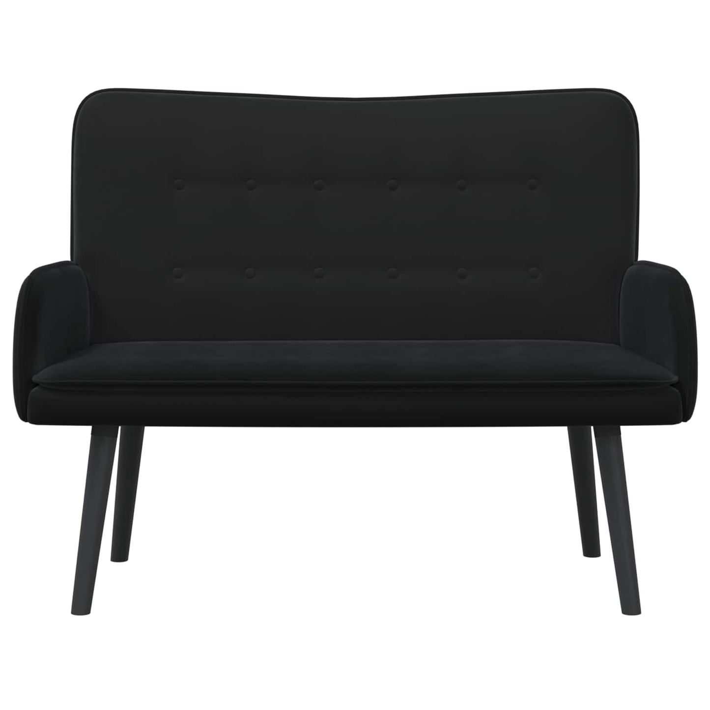 Zweisitzer Sofa Schwarz 115 x 61 x 87 cm Samt