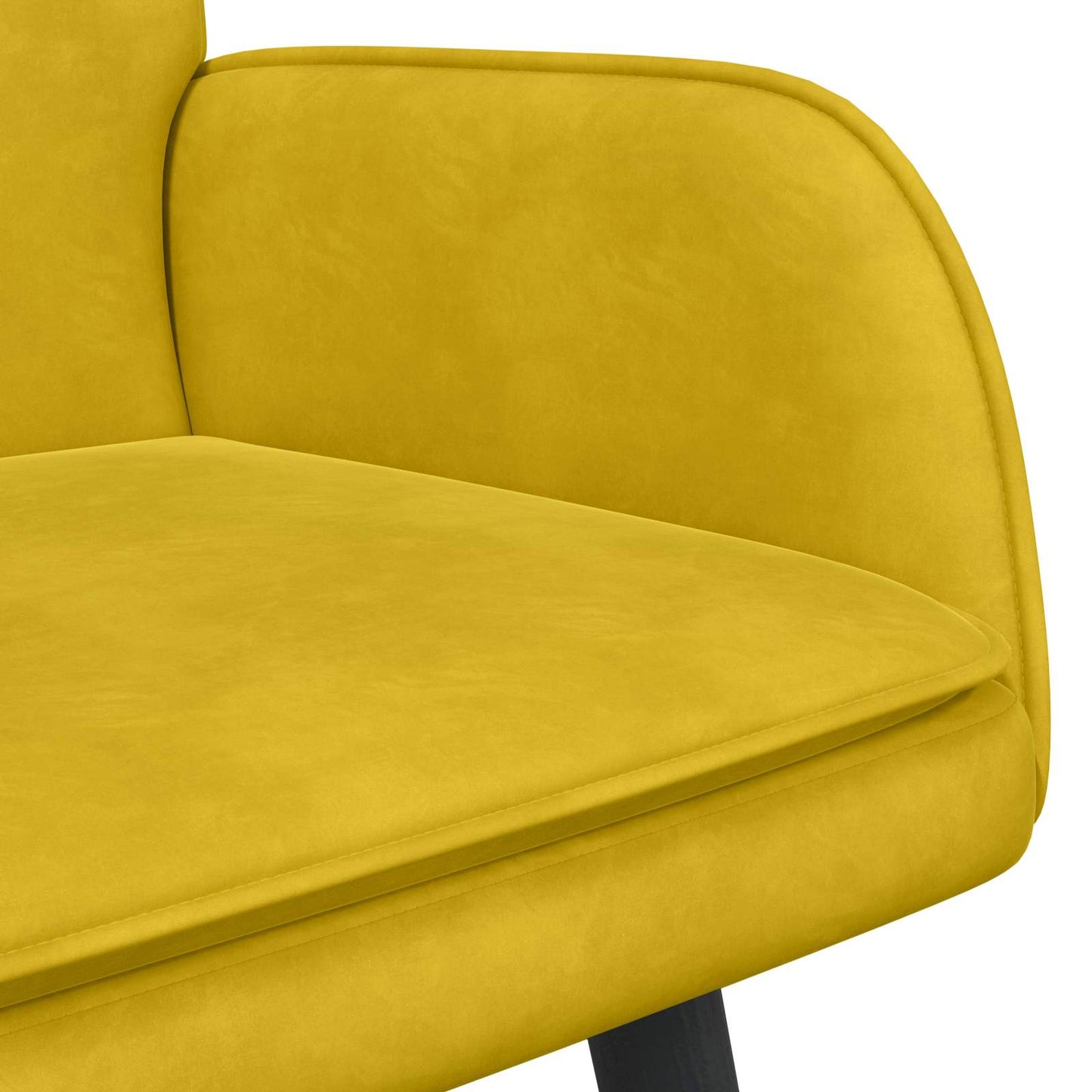 Zweisitzer Sofa Gelb 115 x 61 x 87 cm Samt