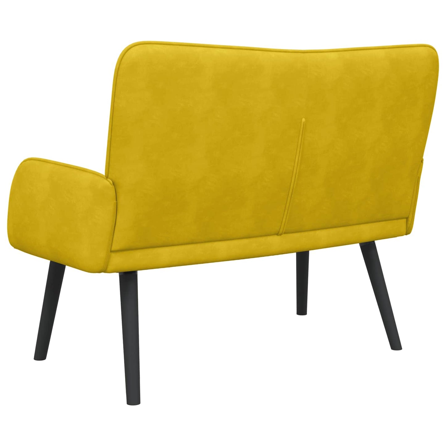 Zweisitzer Sofa Gelb 115 x 61 x 87 cm Samt