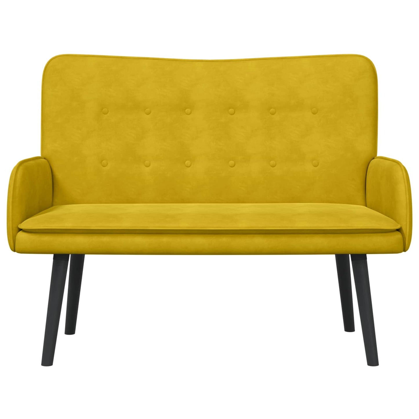 Zweisitzer Sofa Gelb 115 x 61 x 87 cm Samt