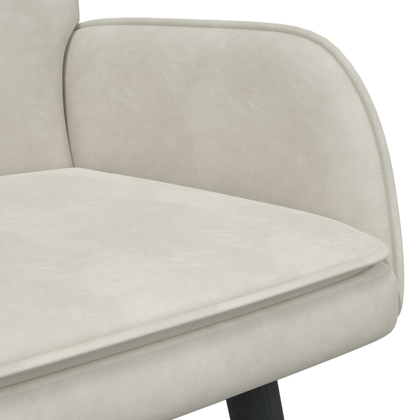 Zweisitzer Sofa Creme 115 x 61 x 87 cm Samt