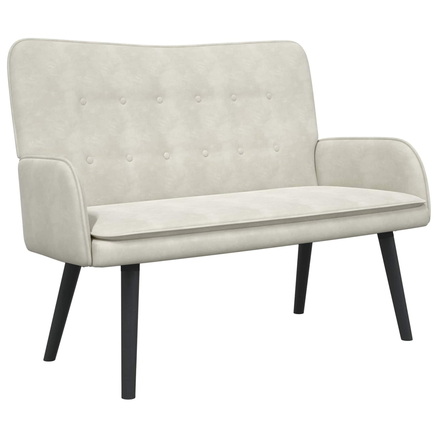 Zweisitzer Sofa Creme 115 x 61 x 87 cm Samt