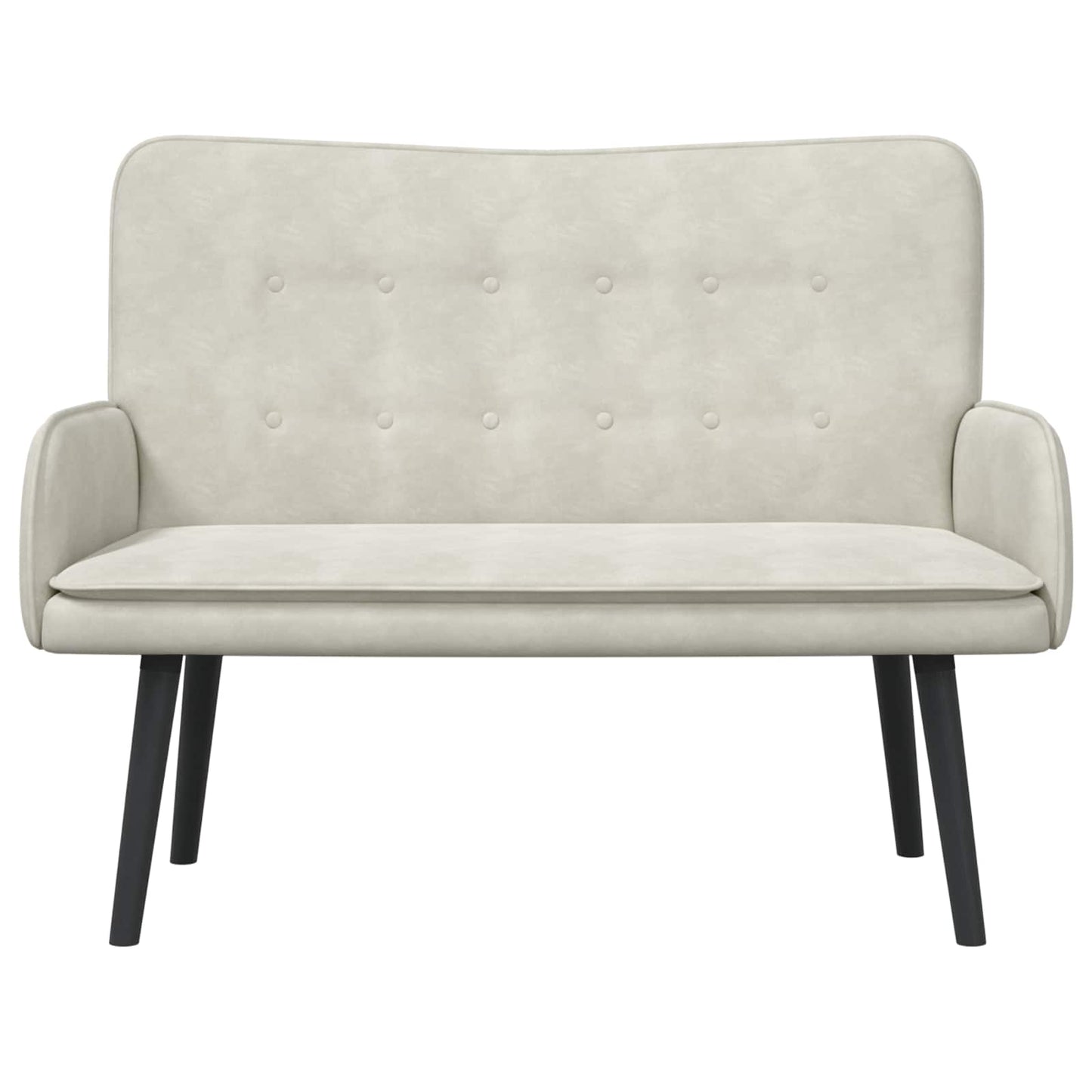 Zweisitzer Sofa Creme 115 x 61 x 87 cm Samt