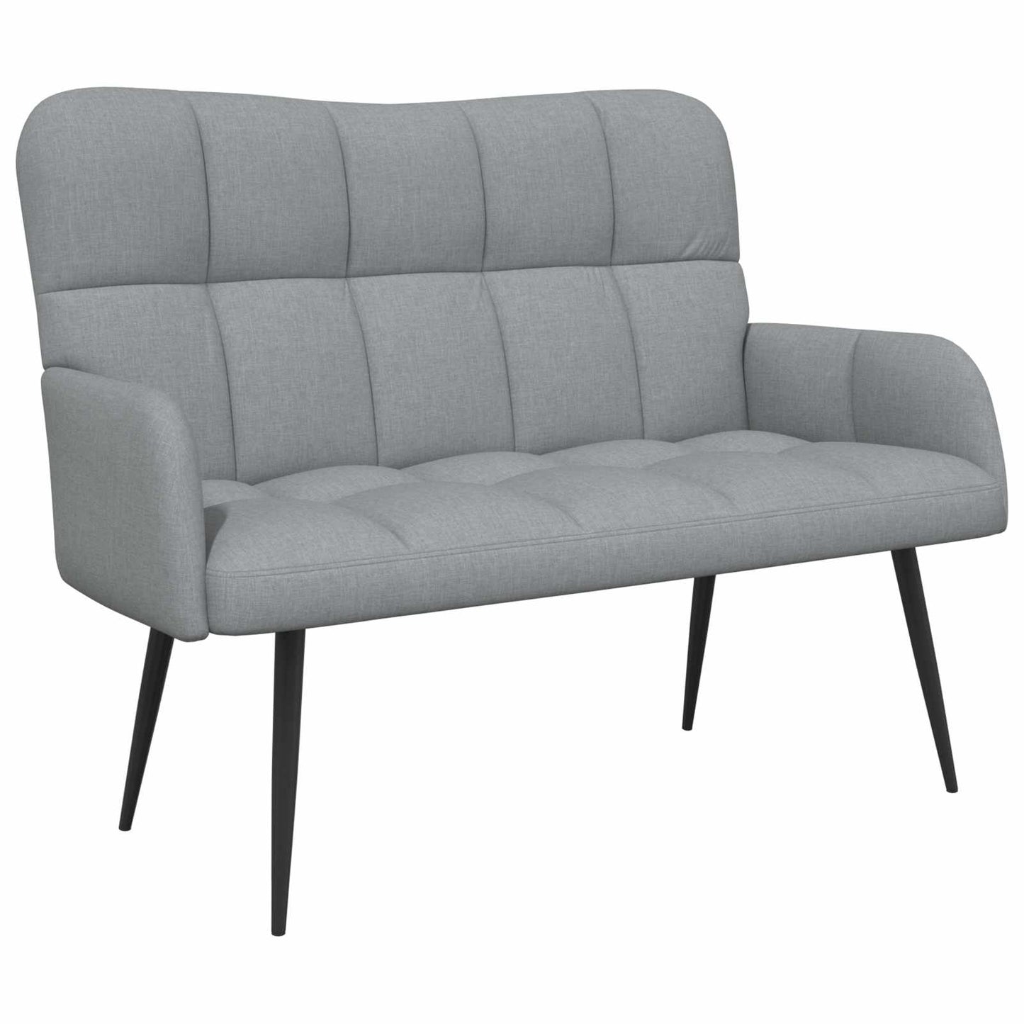 Zweisitzer Sofa Hellgrau 115 x 61 x 87 cm Stoff