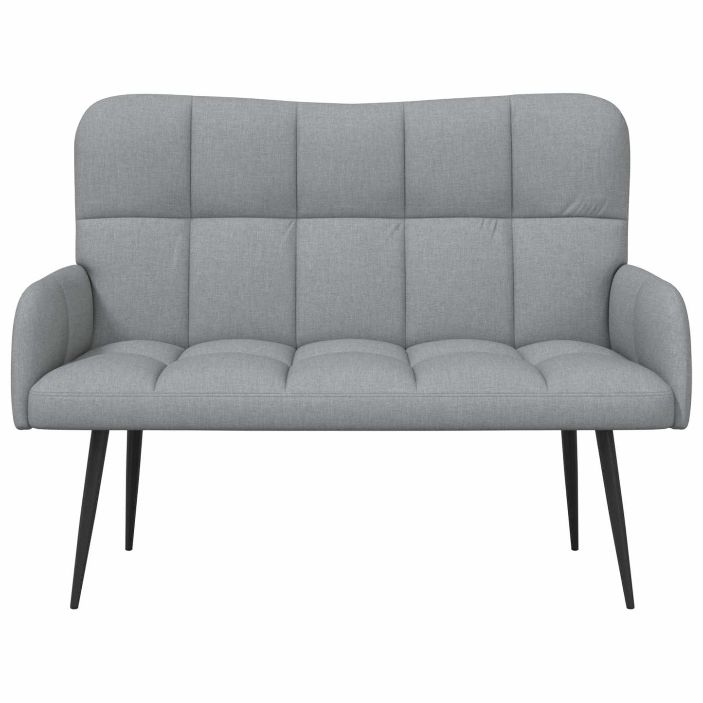 Zweisitzer Sofa Hellgrau 115 x 61 x 87 cm Stoff