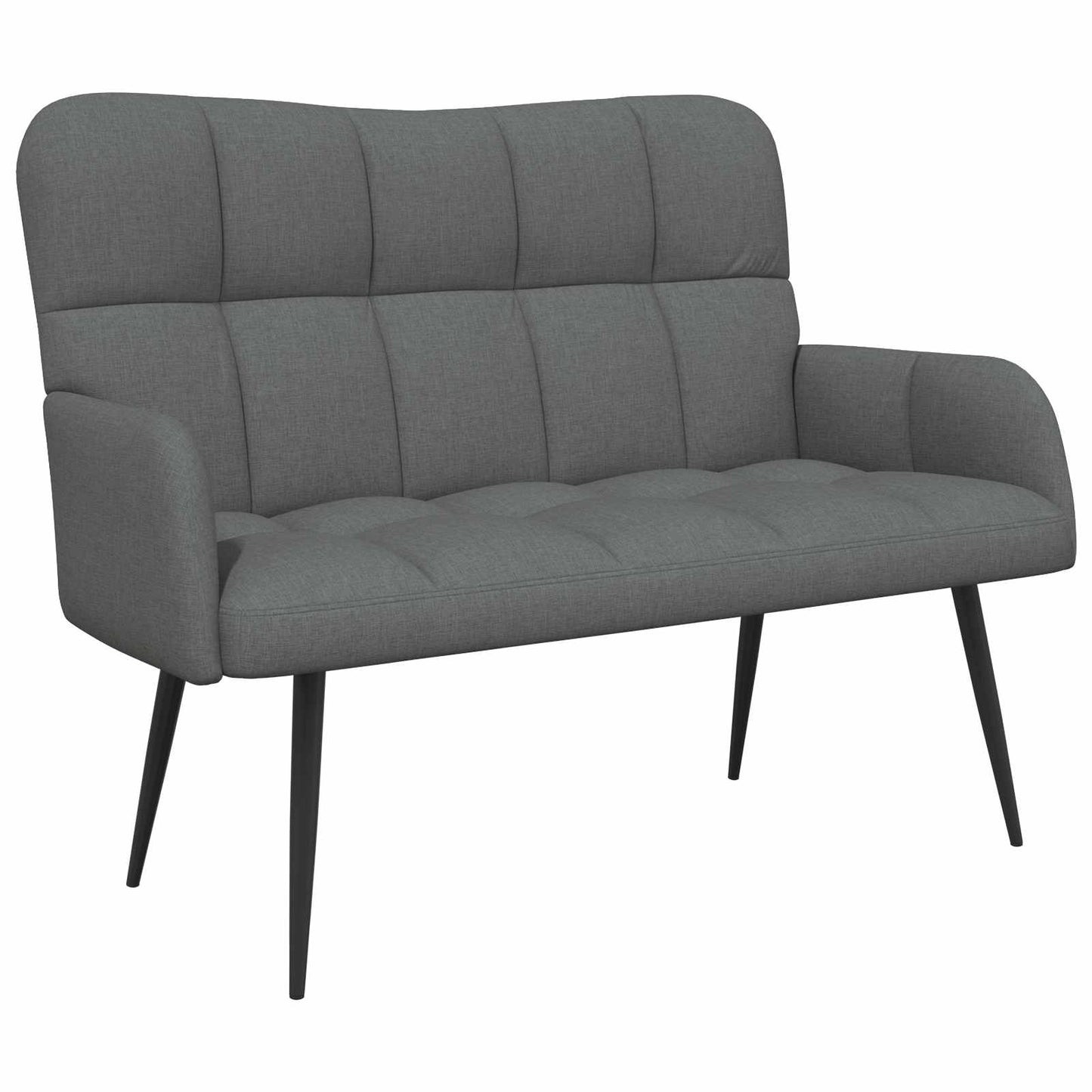 Zweisitzer Sofa Dunkelgrau 115 x 61 x 87 cm Stoff