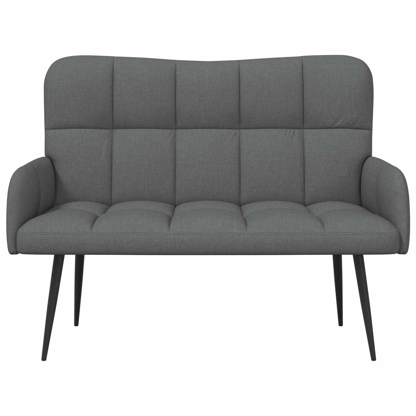 Zweisitzer Sofa Dunkelgrau 115 x 61 x 87 cm Stoff