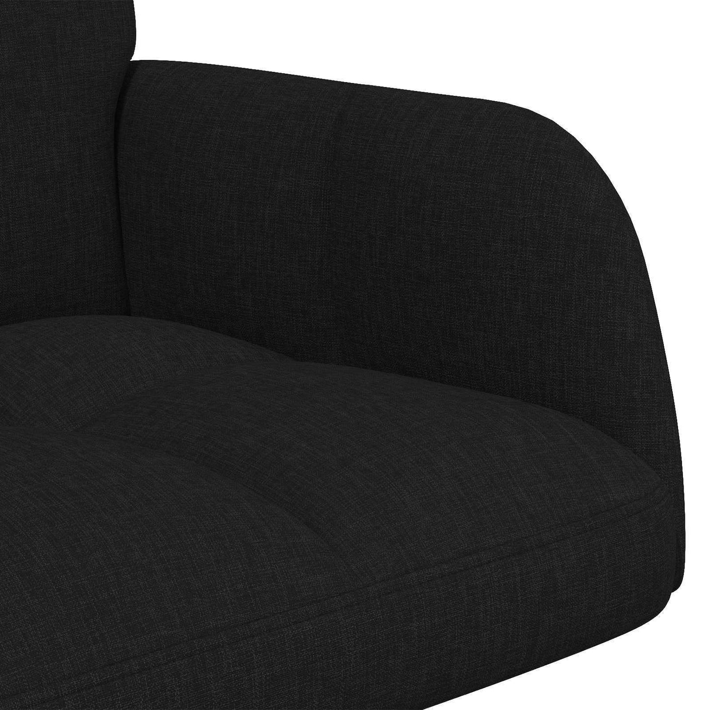 Zweisitzer Sofa Schwarz 115 x 61 x 87 cm Stoff