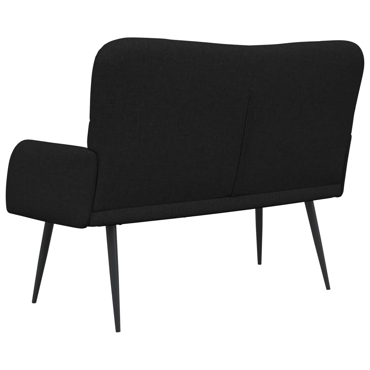 Zweisitzer Sofa Schwarz 115 x 61 x 87 cm Stoff