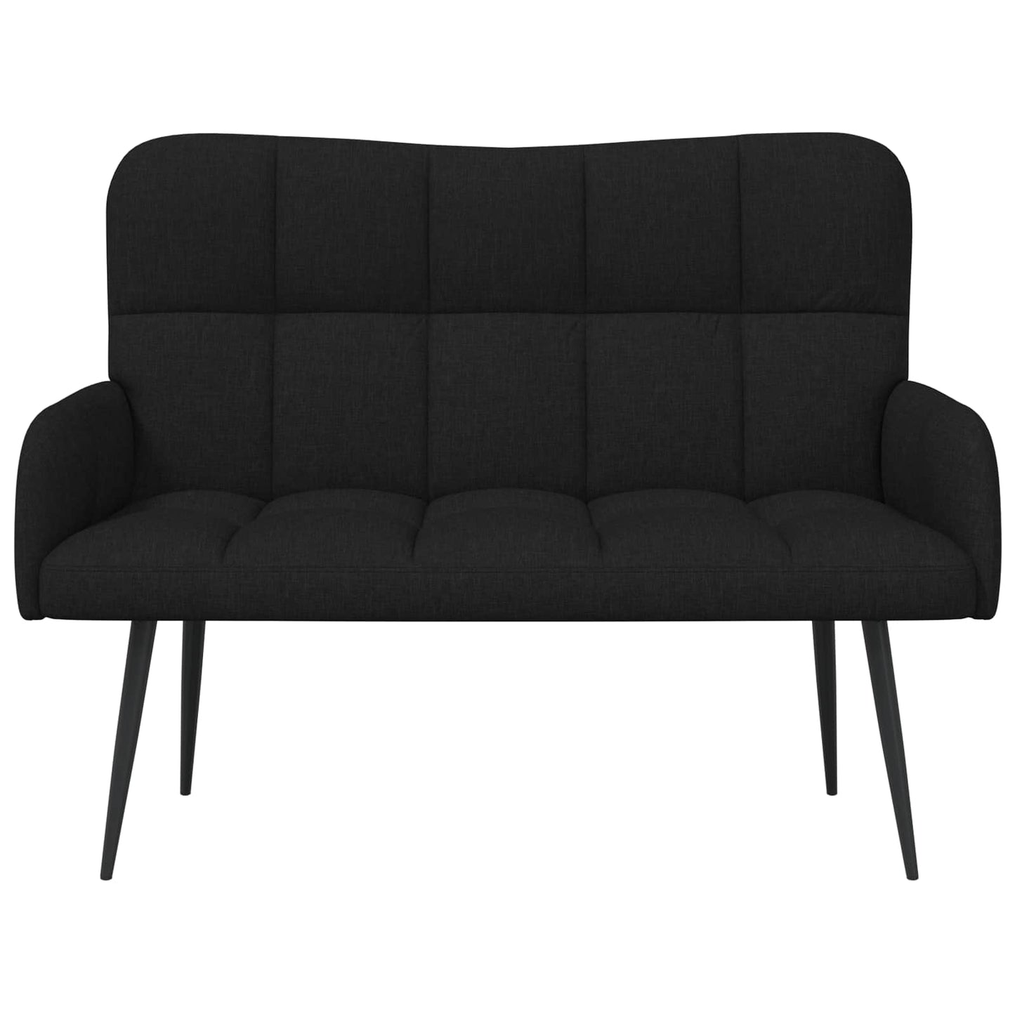 Zweisitzer Sofa Schwarz 115 x 61 x 87 cm Stoff
