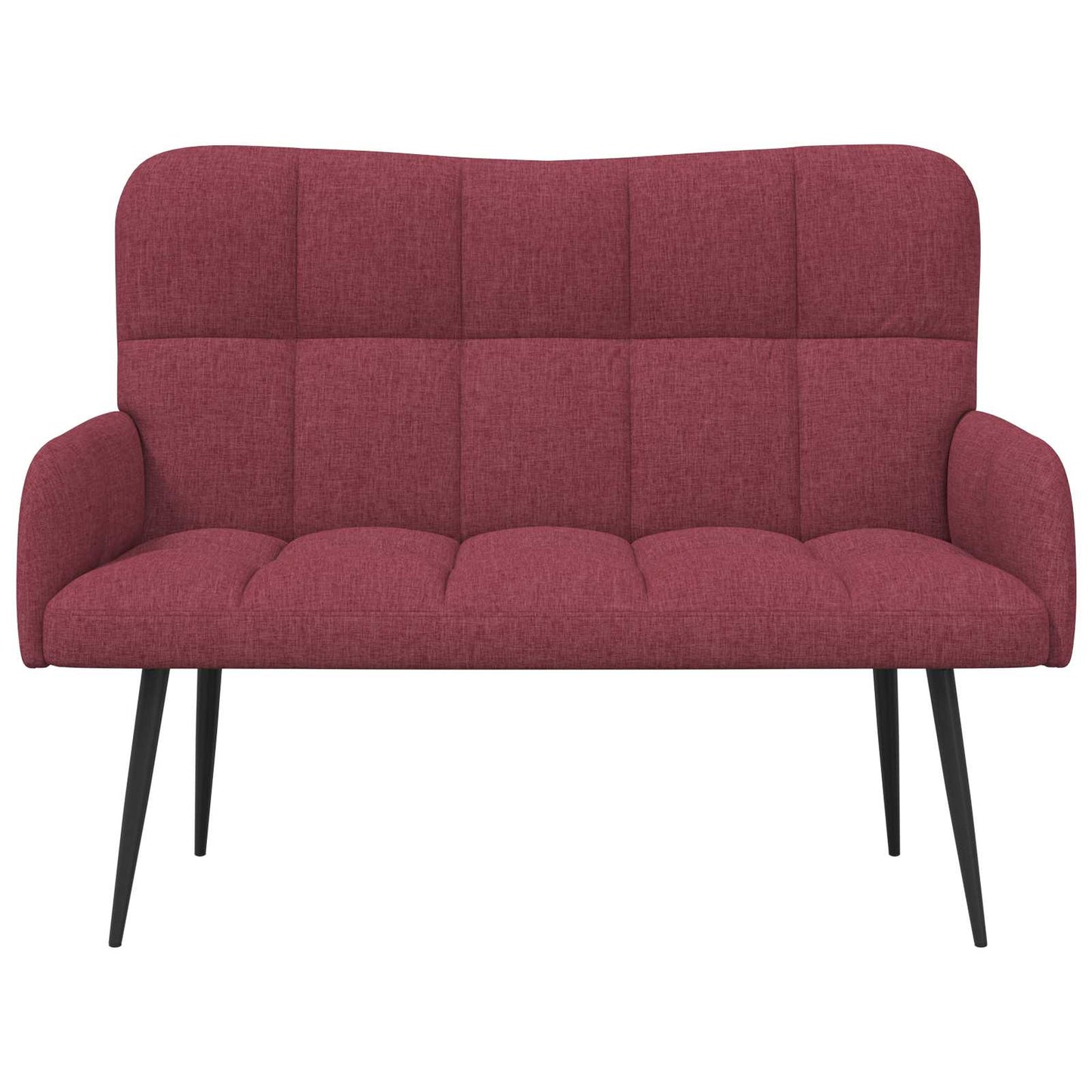Zweisitzer Sofa Weinrot 115 x 61 x 87 cm Stoff