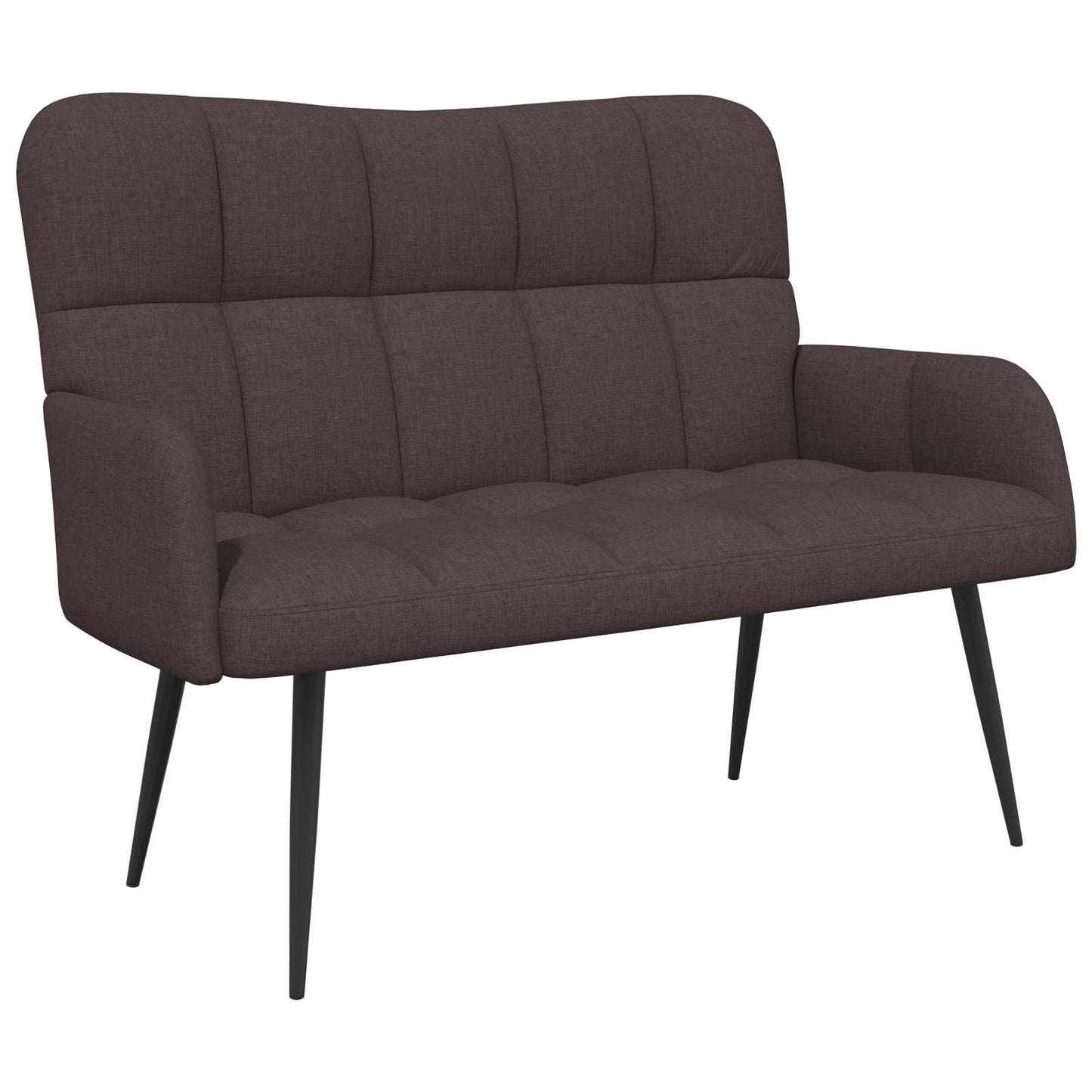 Zweisitzer Sofa Dunkelbraun 115 x 61 x 87 cm Stoff