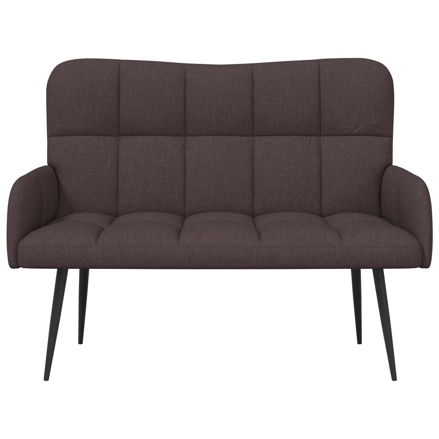 Zweisitzer Sofa Dunkelbraun 115 x 61 x 87 cm Stoff