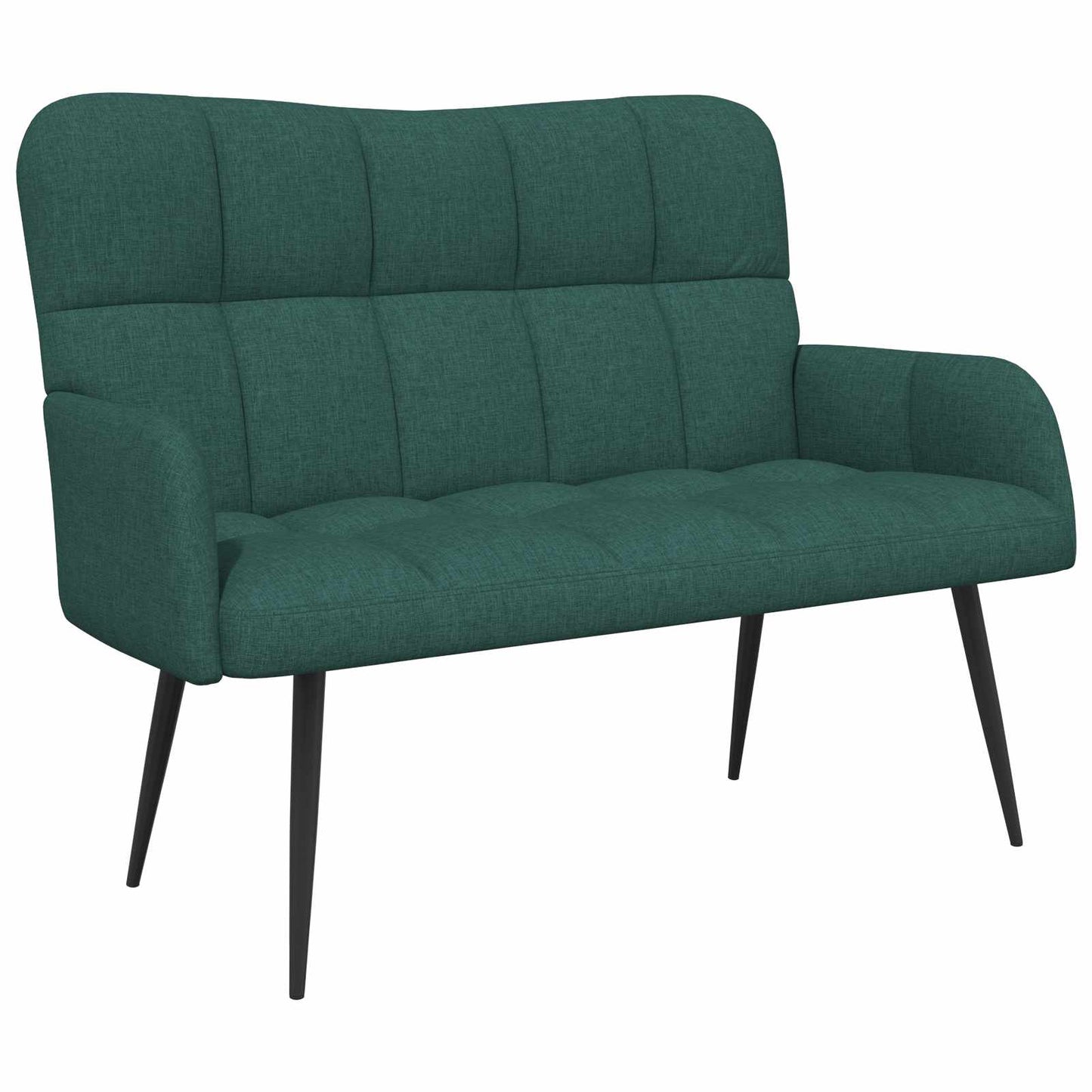 Zweisitzer Sofa Dunkelgrün 115 x 61 x 87 cm Stoff