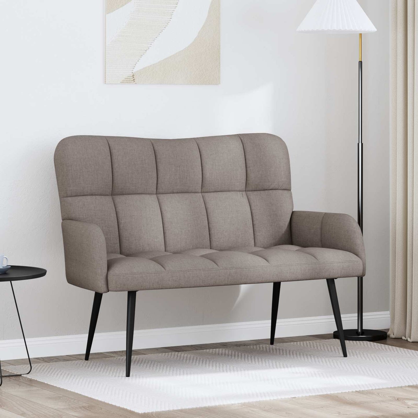 Zweisitzer Sofa Taupe 115 x 61 x 87 cm Stoff