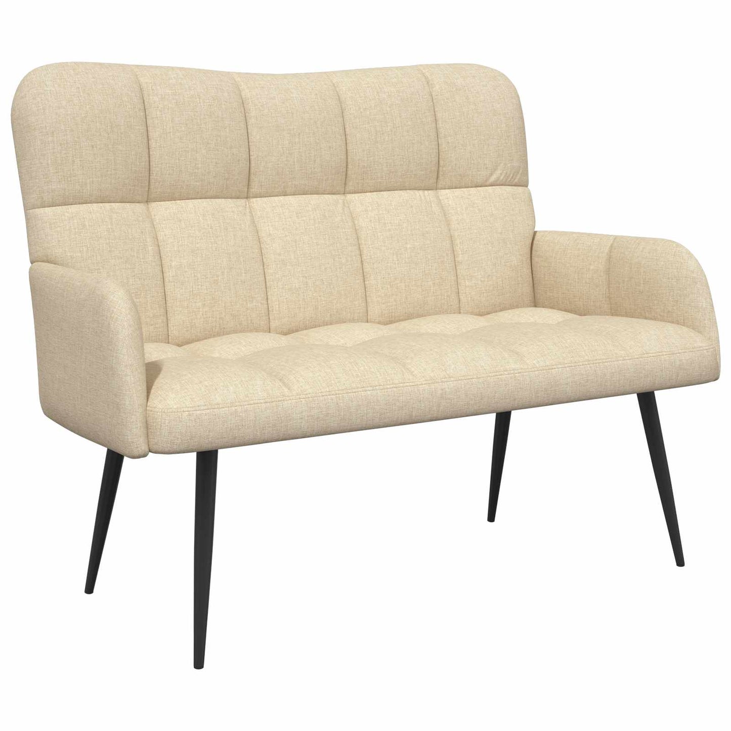 Zweisitzer Sofa Creme 115 x 61 x 87 cm Stoff