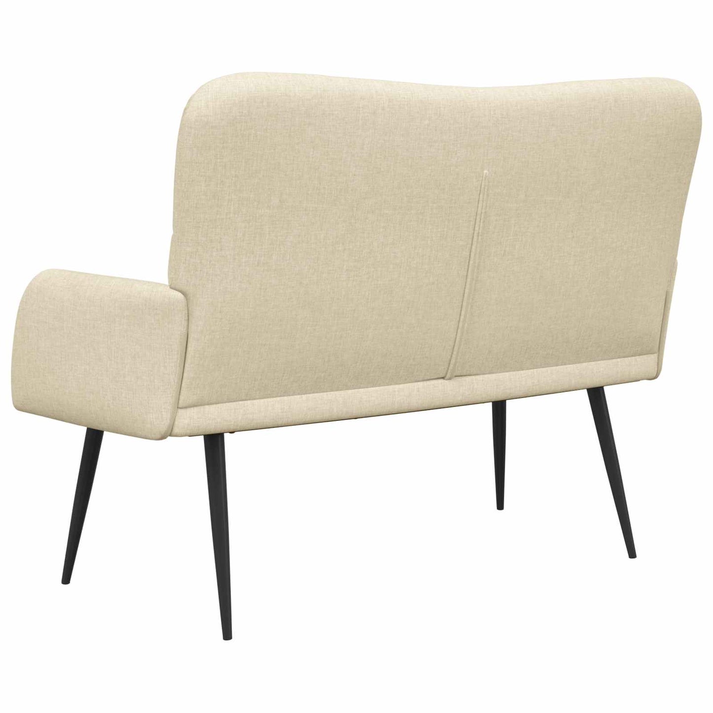 Zweisitzer Sofa Creme 115 x 61 x 87 cm Stoff