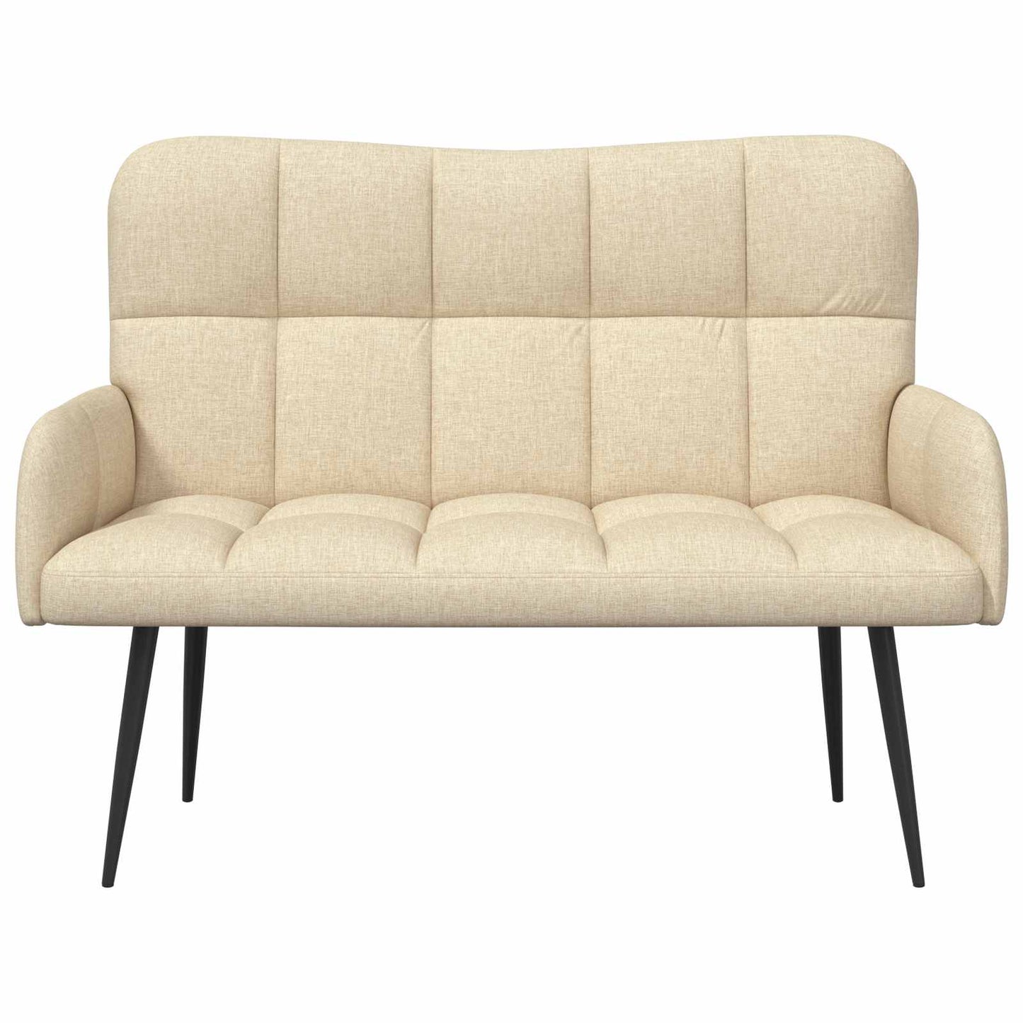 Zweisitzer Sofa Creme 115 x 61 x 87 cm Stoff