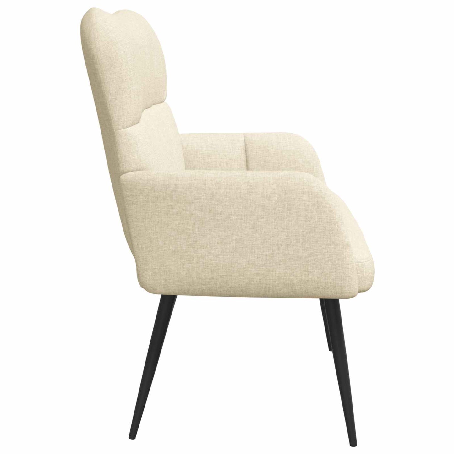 Zweisitzer Sofa Creme 115 x 61 x 87 cm Stoff