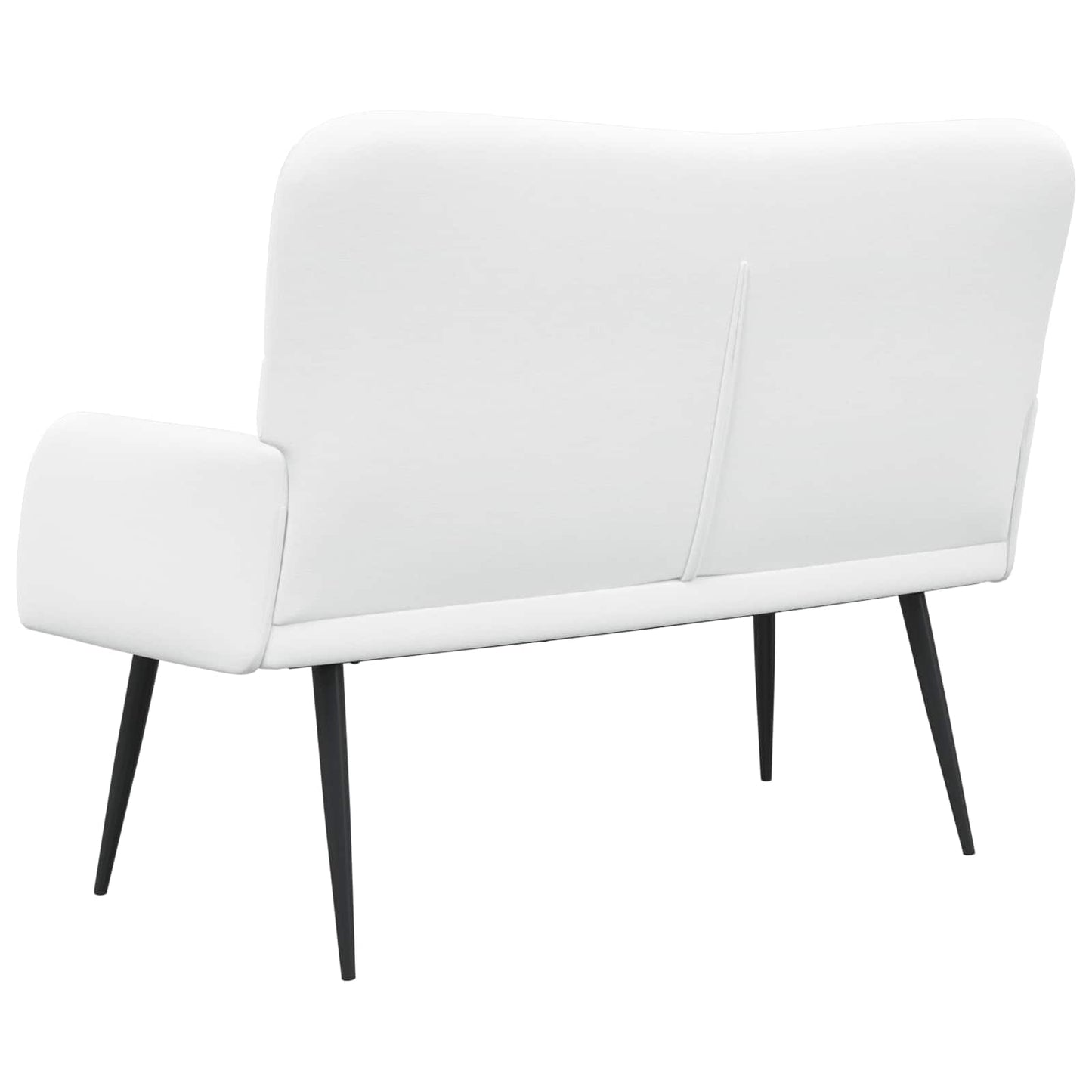 Zweisitzer Sofa Weiß 115 x 61 x 87 cm Stoff