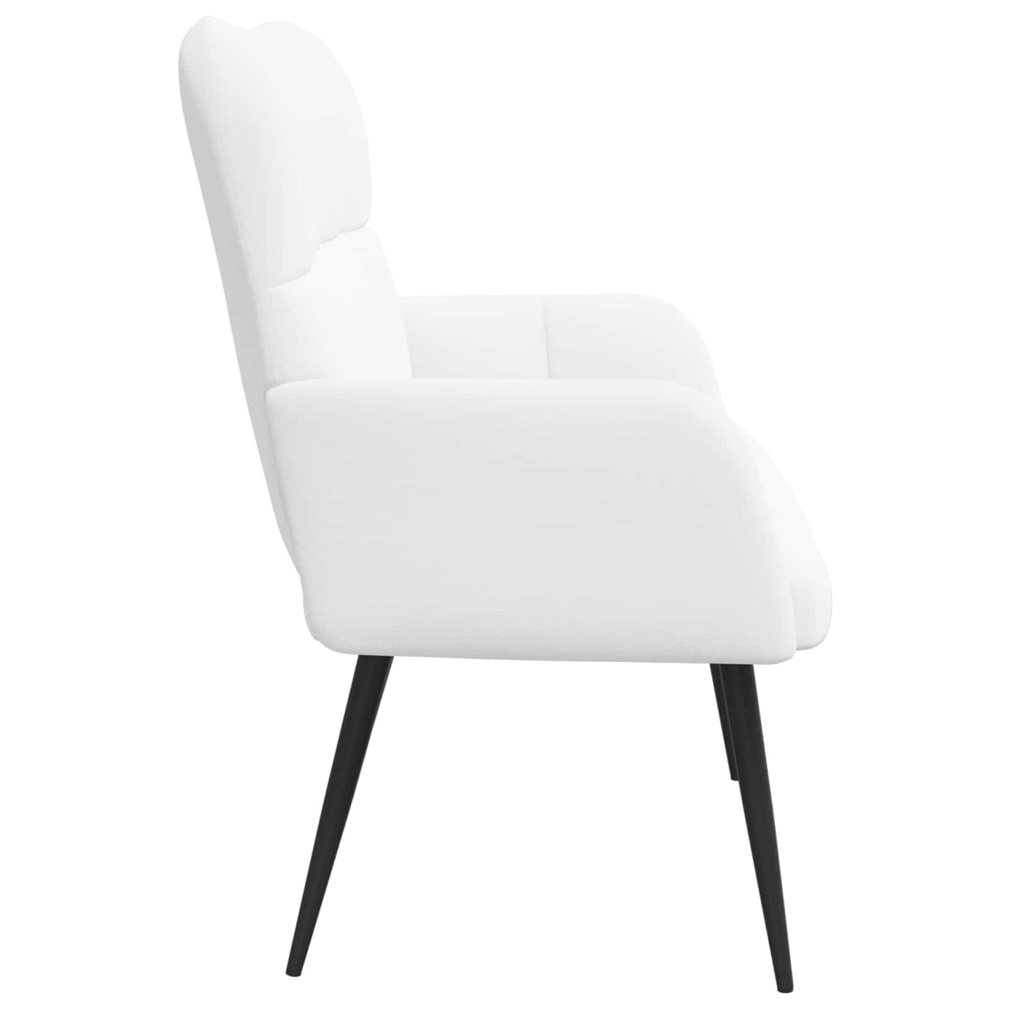 Zweisitzer Sofa Weiß 115 x 61 x 87 cm Stoff