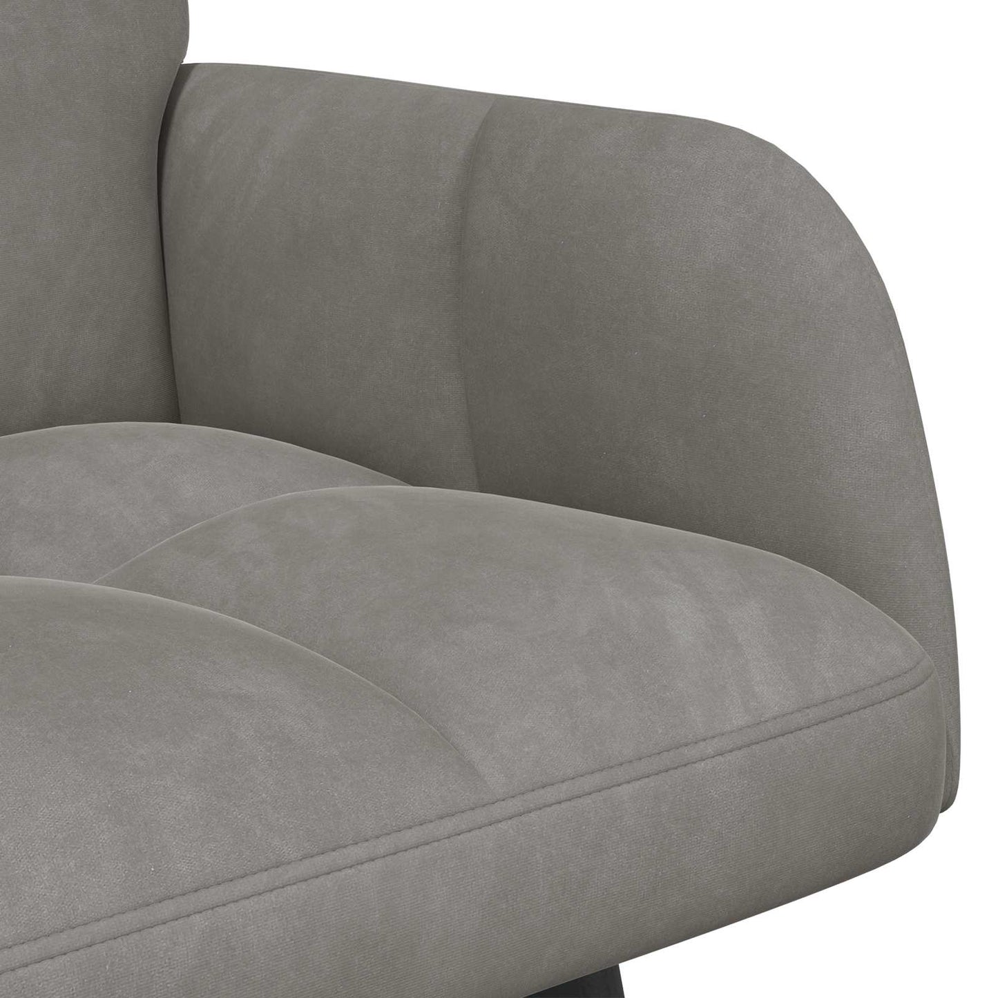 Zweisitzer Sofa Hellgrau 115 x 61 x 87 cm Samt