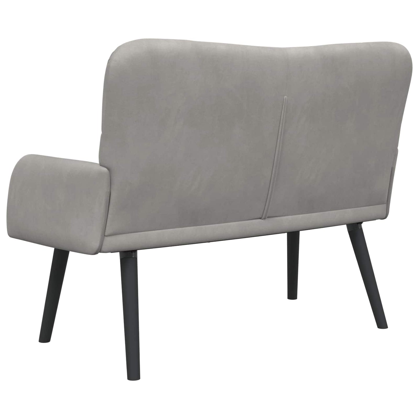 Zweisitzer Sofa Hellgrau 115 x 61 x 87 cm Samt
