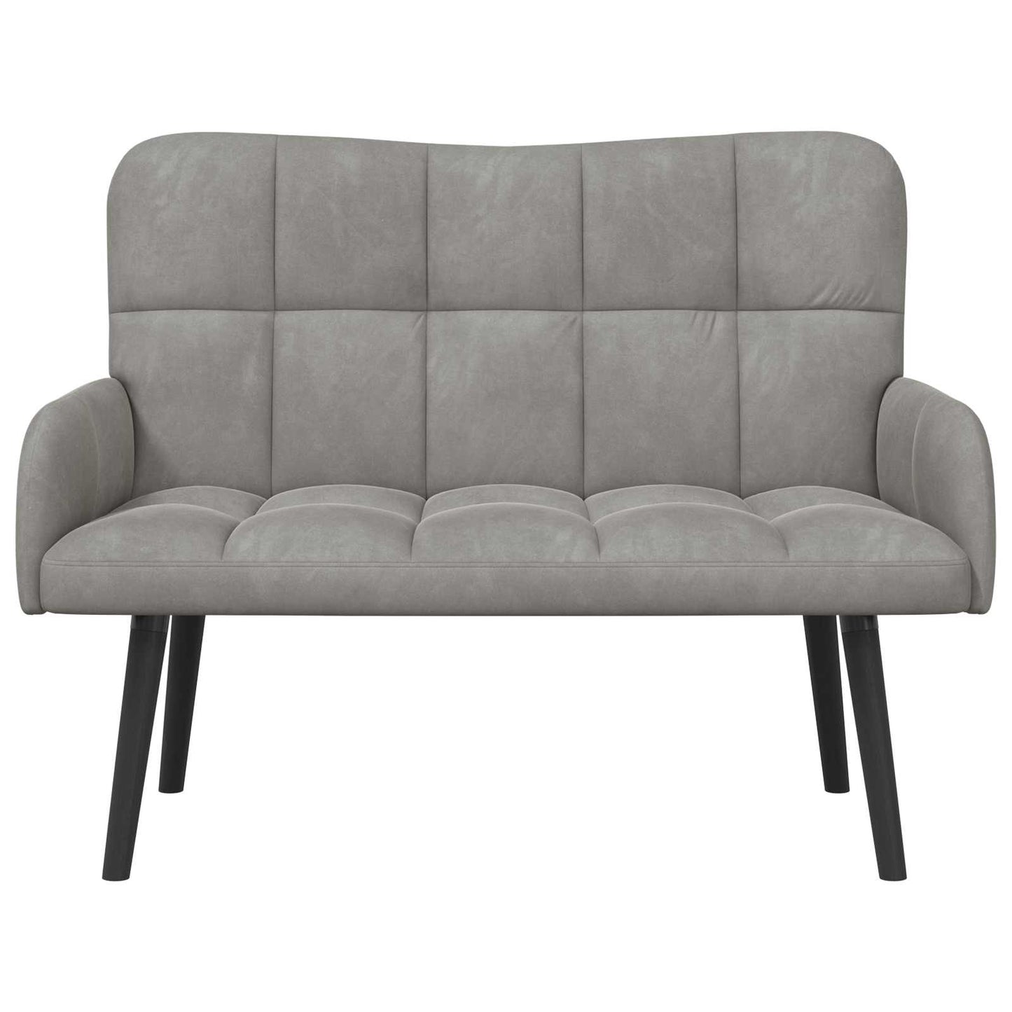 Zweisitzer Sofa Hellgrau 115 x 61 x 87 cm Samt