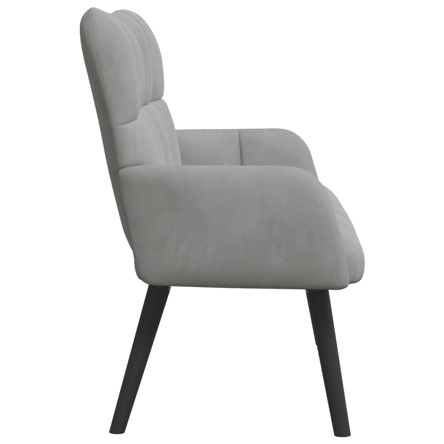Zweisitzer Sofa Hellgrau 115 x 61 x 87 cm Samt