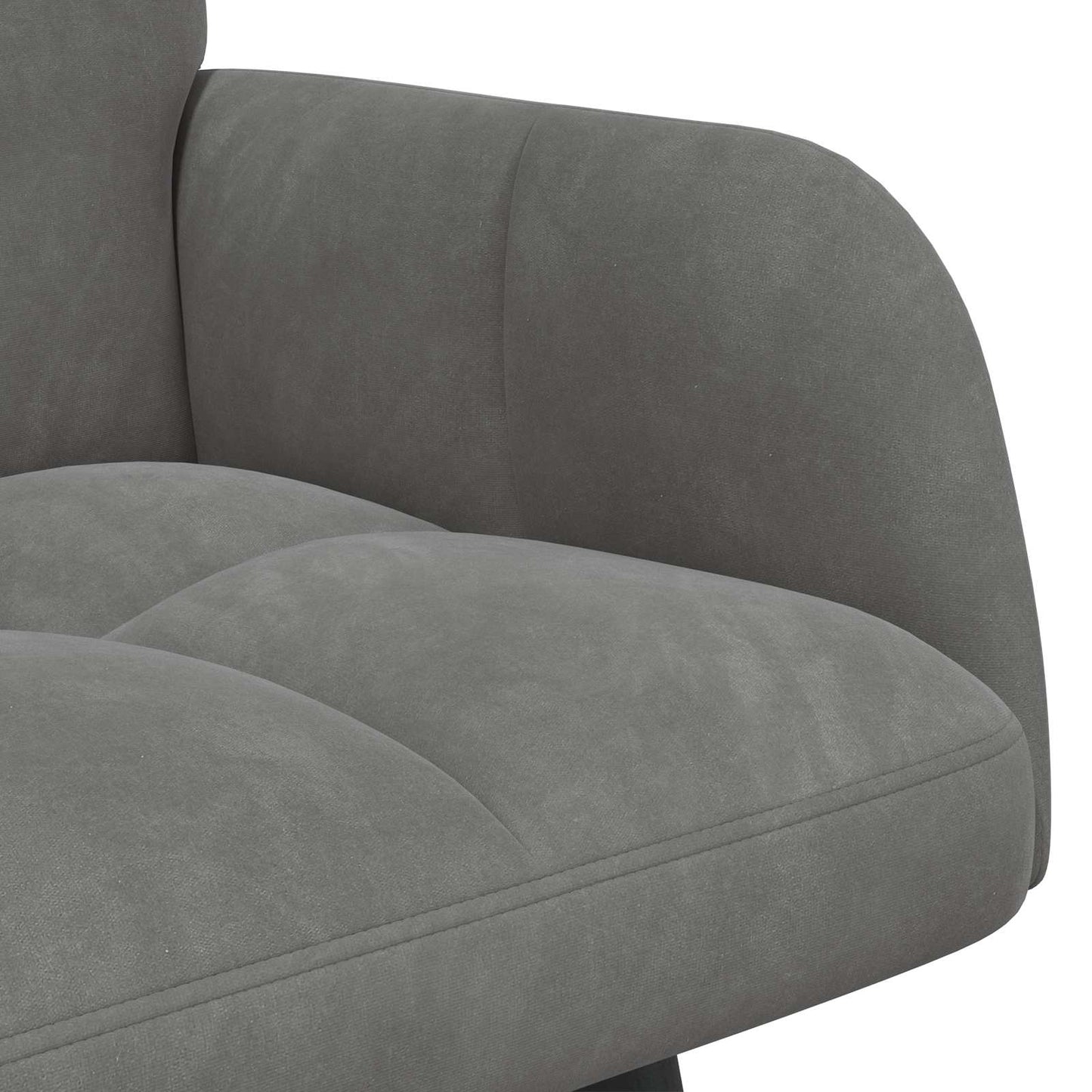 Zweisitzer Sofa Dunkelgrau 115 x 61 x 87 cm Samt