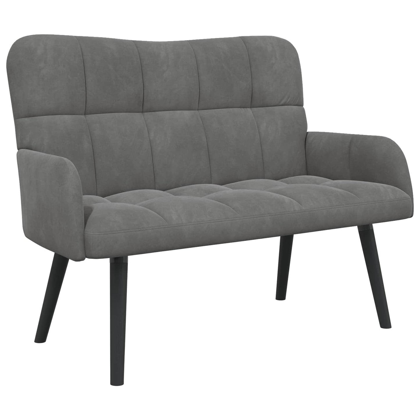 Zweisitzer Sofa Dunkelgrau 115 x 61 x 87 cm Samt