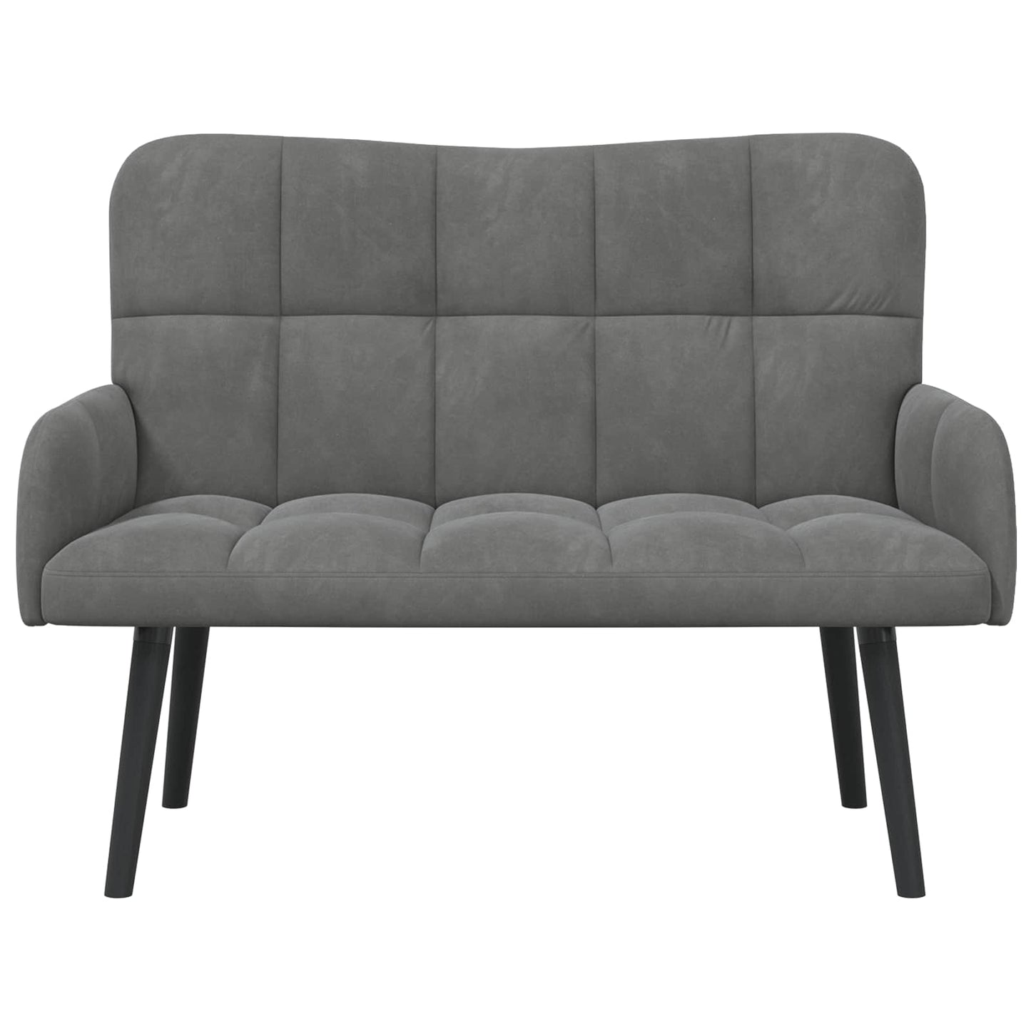 Zweisitzer Sofa Dunkelgrau 115 x 61 x 87 cm Samt
