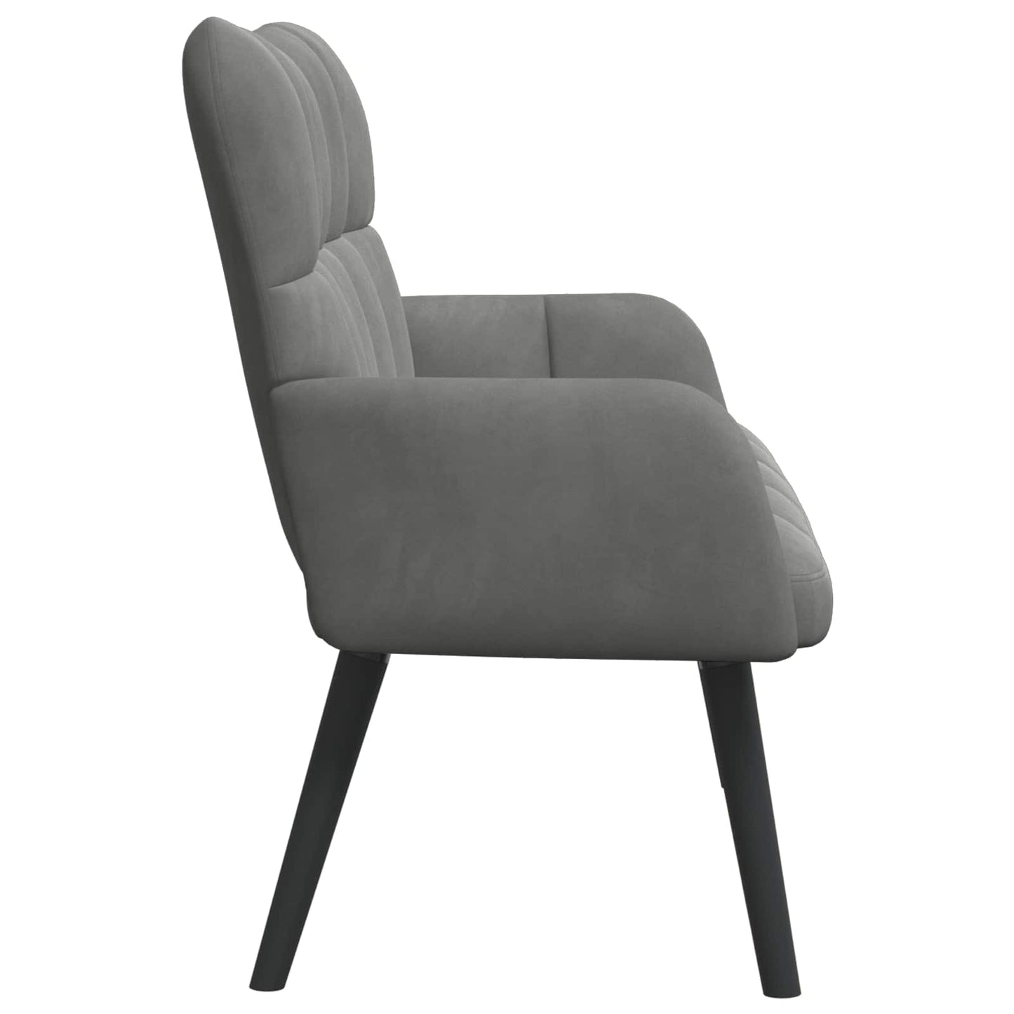 Zweisitzer Sofa Dunkelgrau 115 x 61 x 87 cm Samt