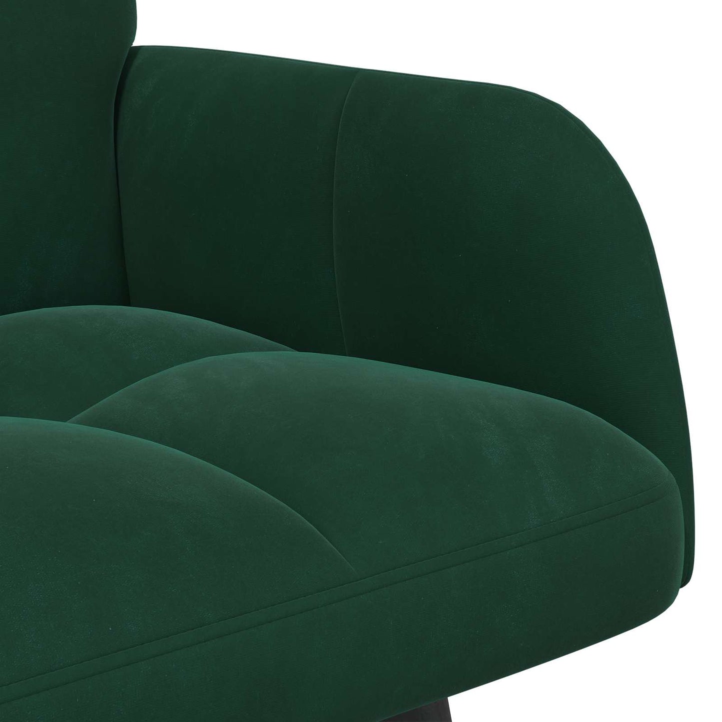 Zweisitzer Sofa Dunkelgrün 115 x 61 x 87 cm Samt