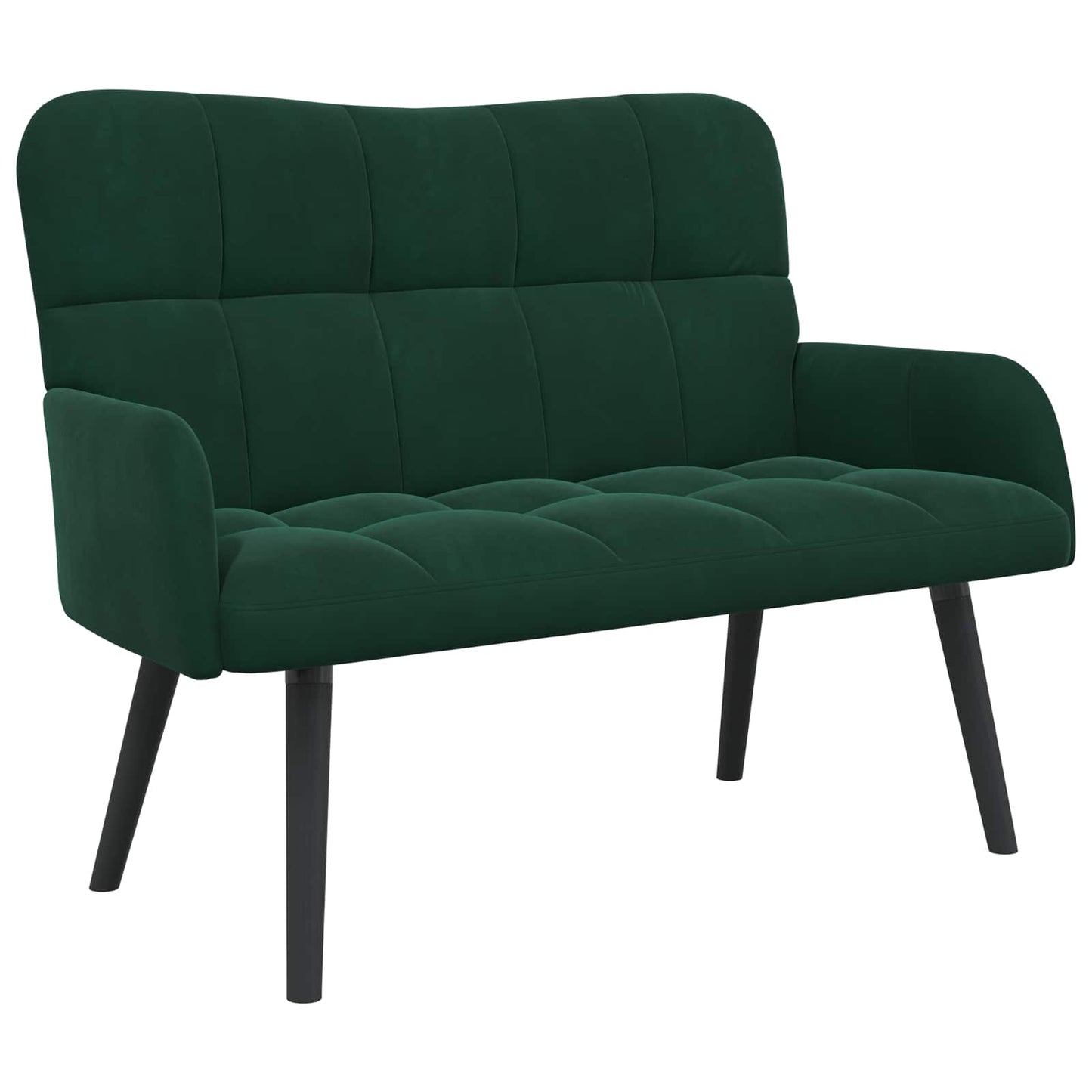 Zweisitzer Sofa Dunkelgrün 115 x 61 x 87 cm Samt