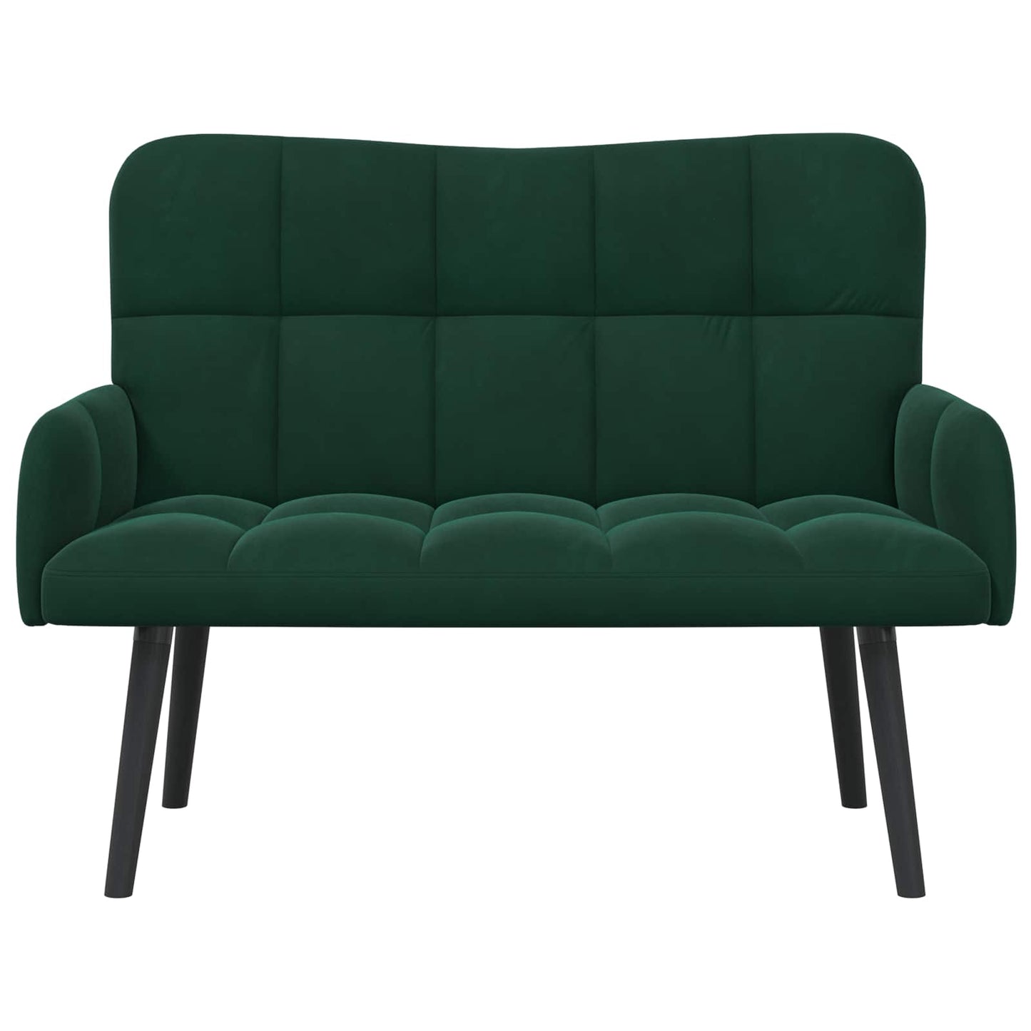 Zweisitzer Sofa Dunkelgrün 115 x 61 x 87 cm Samt